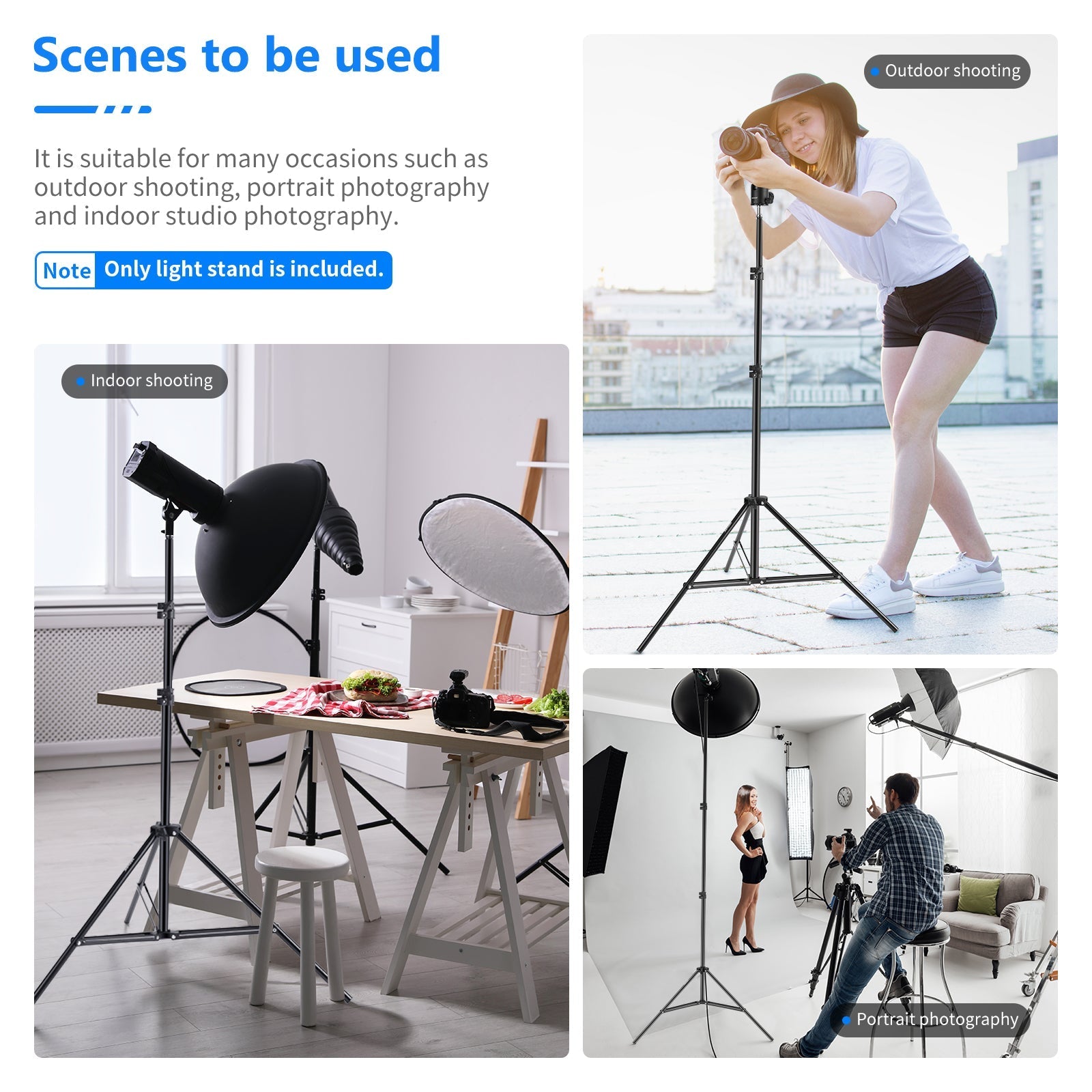 NEEWER ST-190 2 Pack 190cm Photography Light Stand