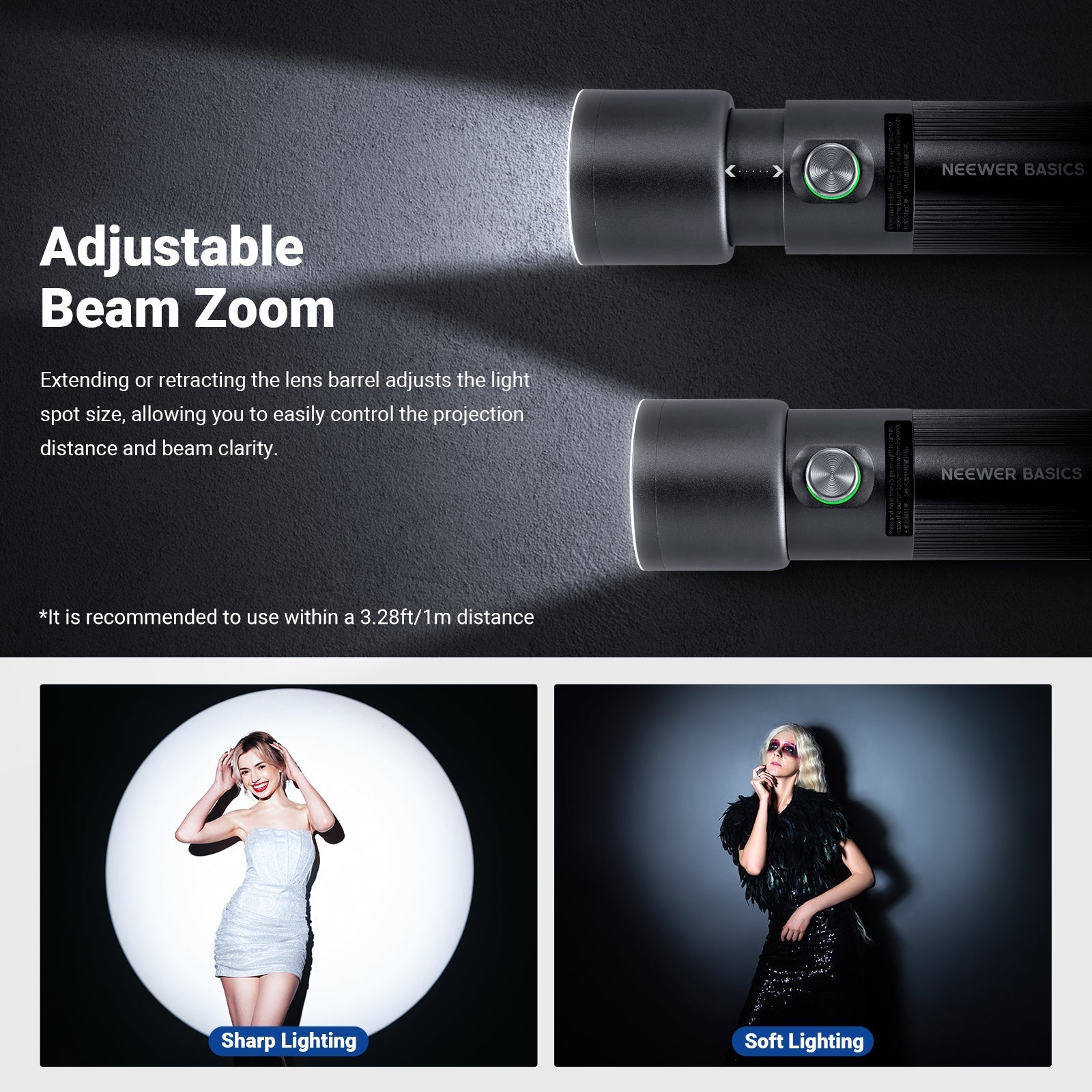NEEWER BASICS FL10 Portable Photography Flashlight Kit