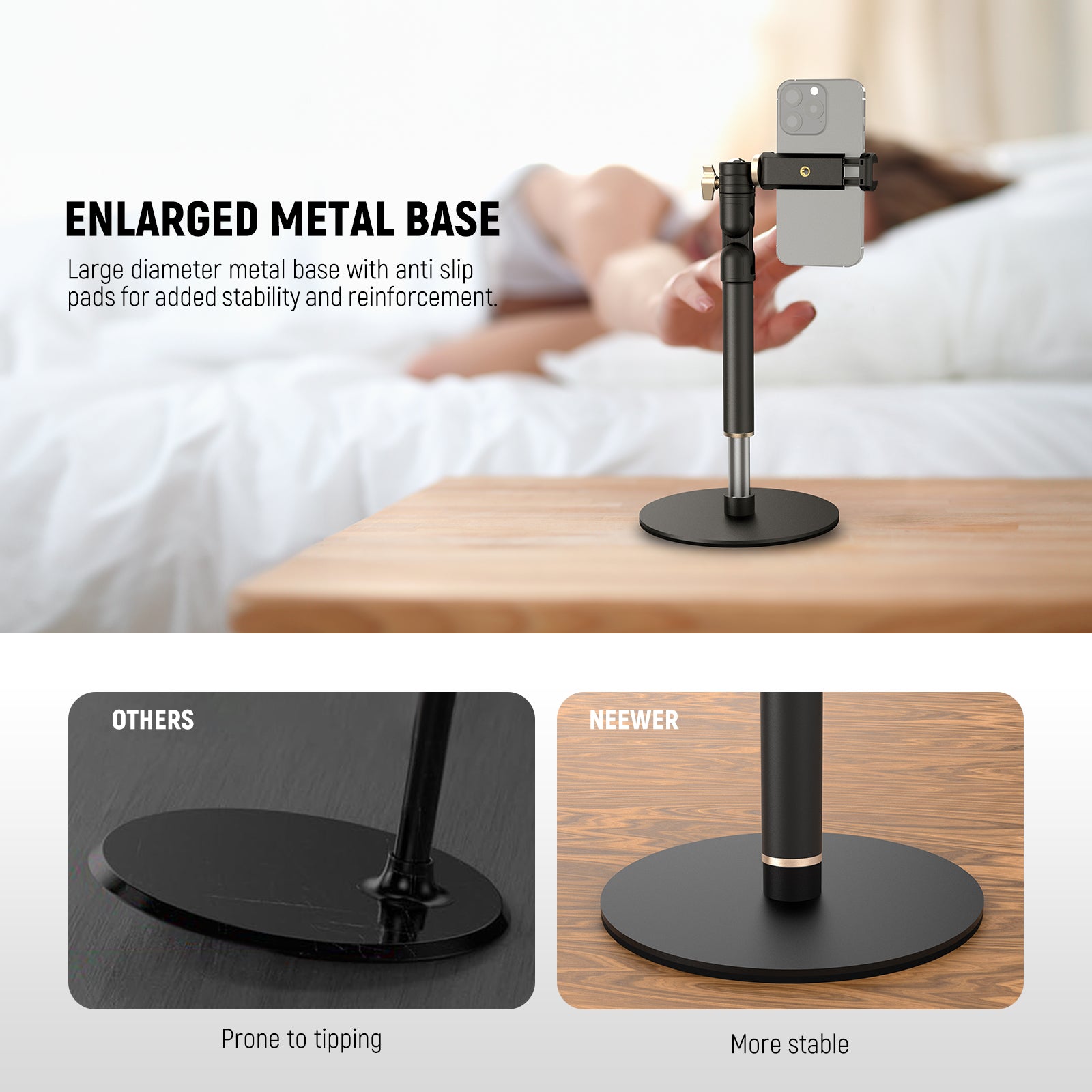 NEEWER MT010 Adjustable Desk Phone Holder Stand