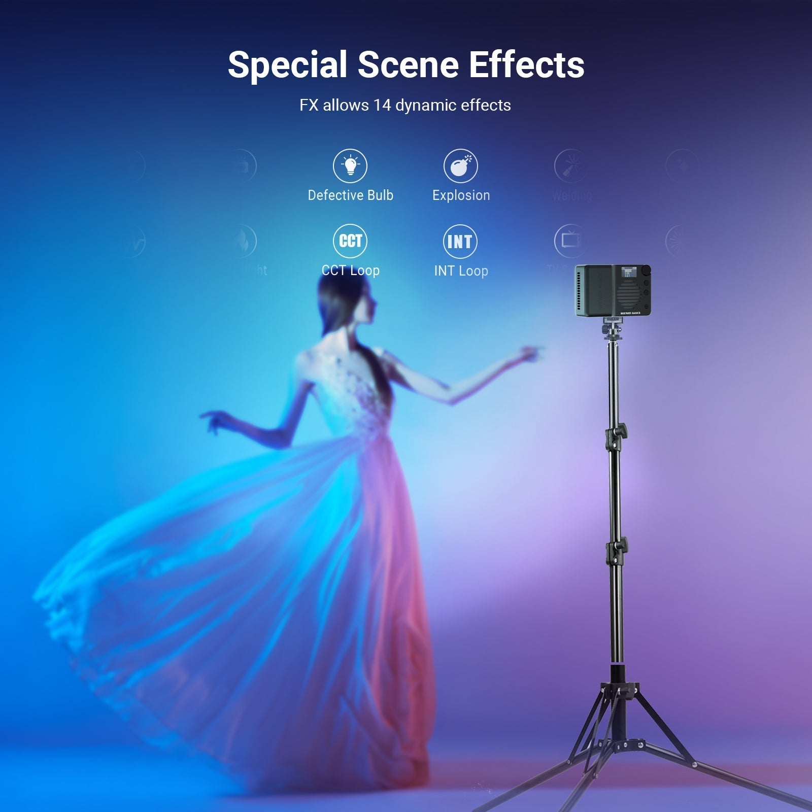 NEEWER BASICS BS40C Magnetic RGB Video Light