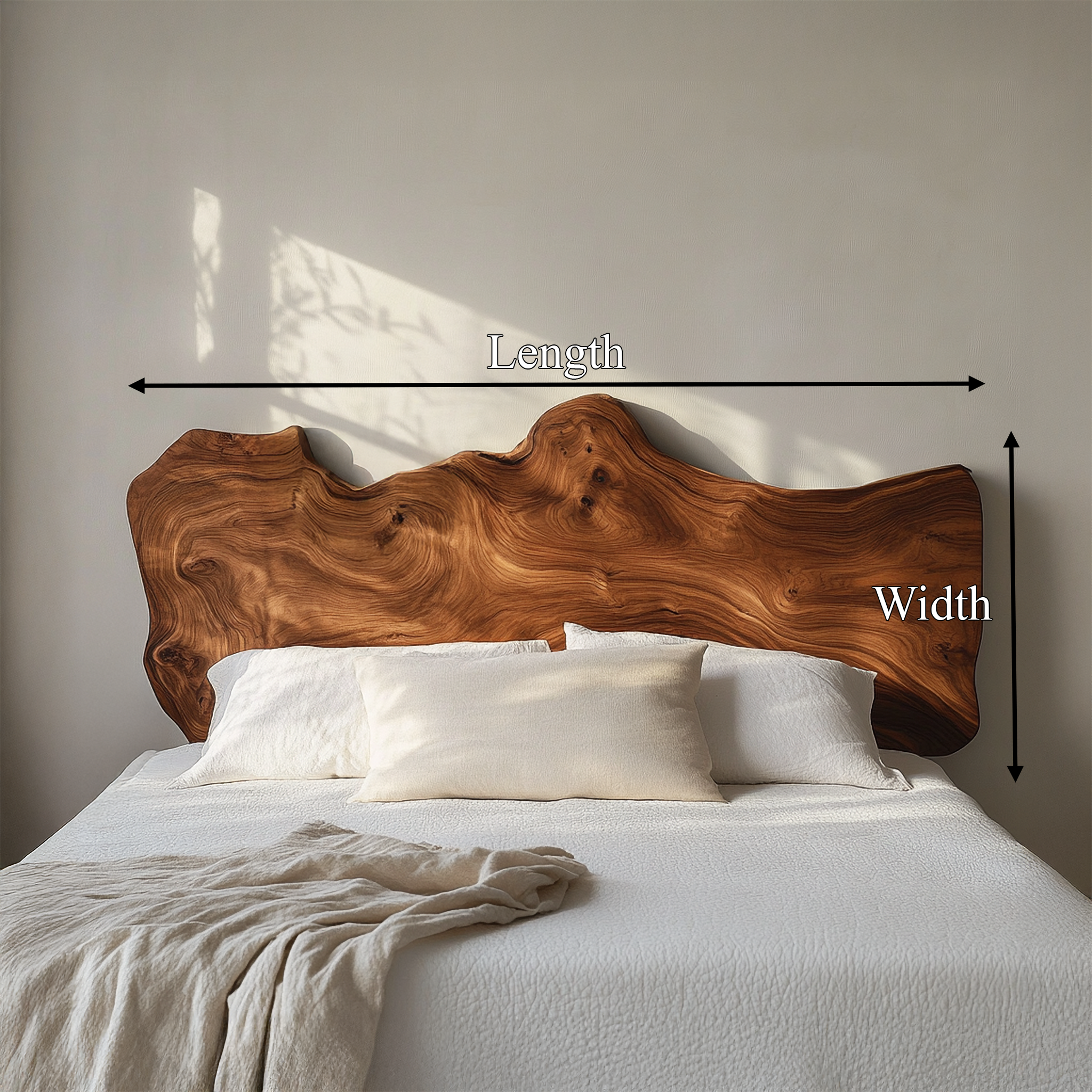 Rustic Organic Form Headboard For Bedroom Or Resting Area
