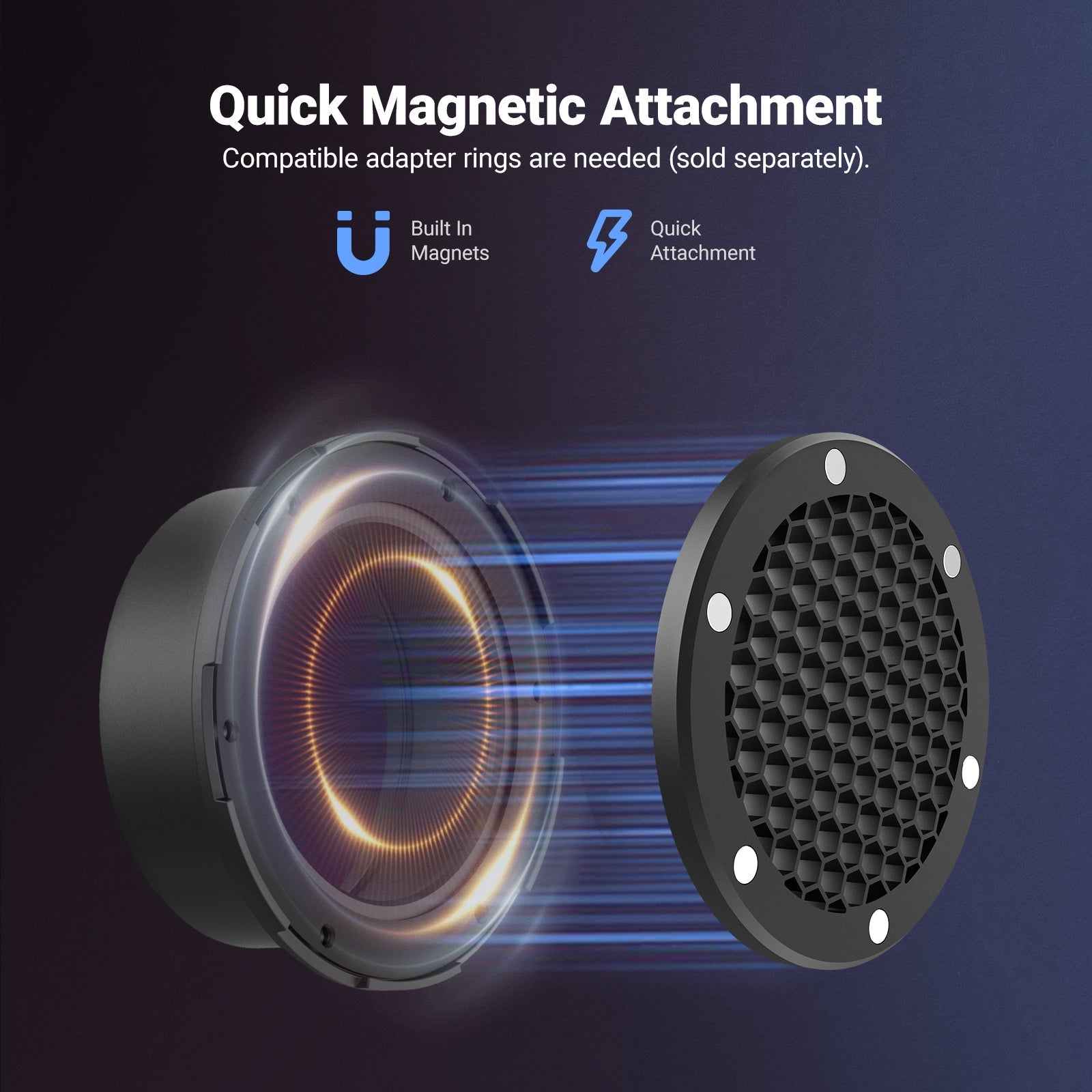 NEEWER CRS15 Magnetic Flash Honeycomb Grid