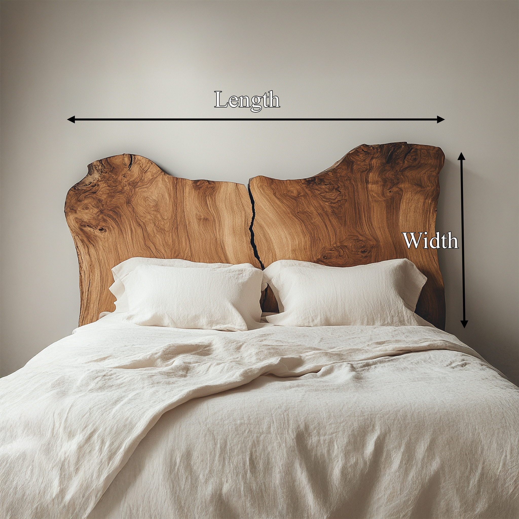 Rustic Split Headboard For Bedroom And Sleeping Space