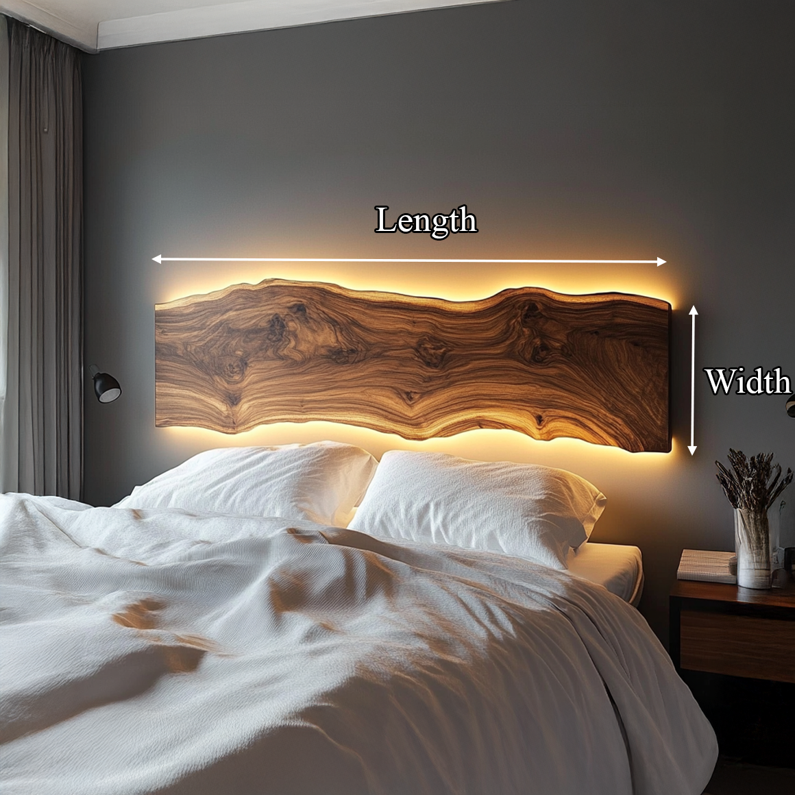 Rustic Modern Live Edge Headboard Bedroom Or Master Room