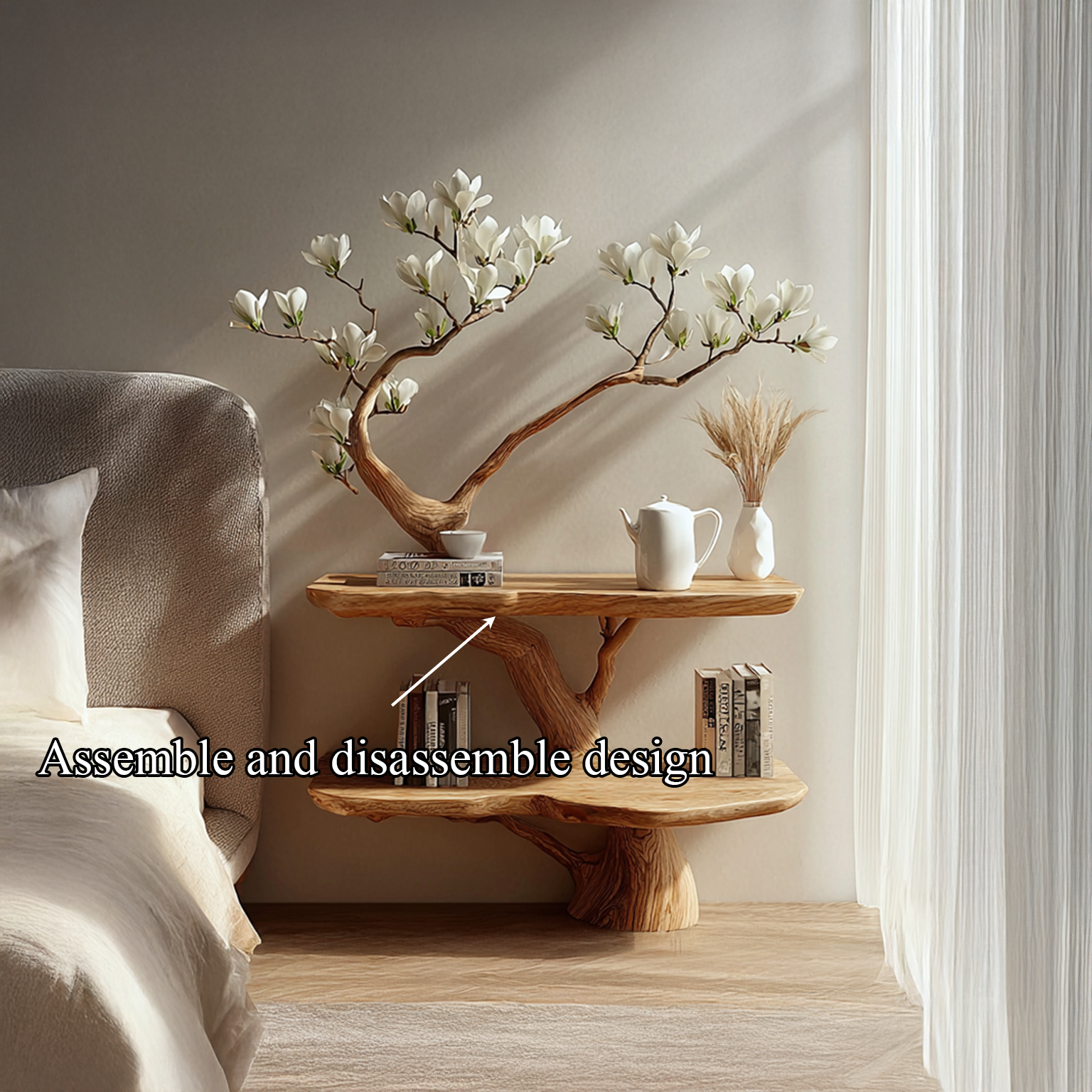 Rustic Branch Nightstand Bedroom