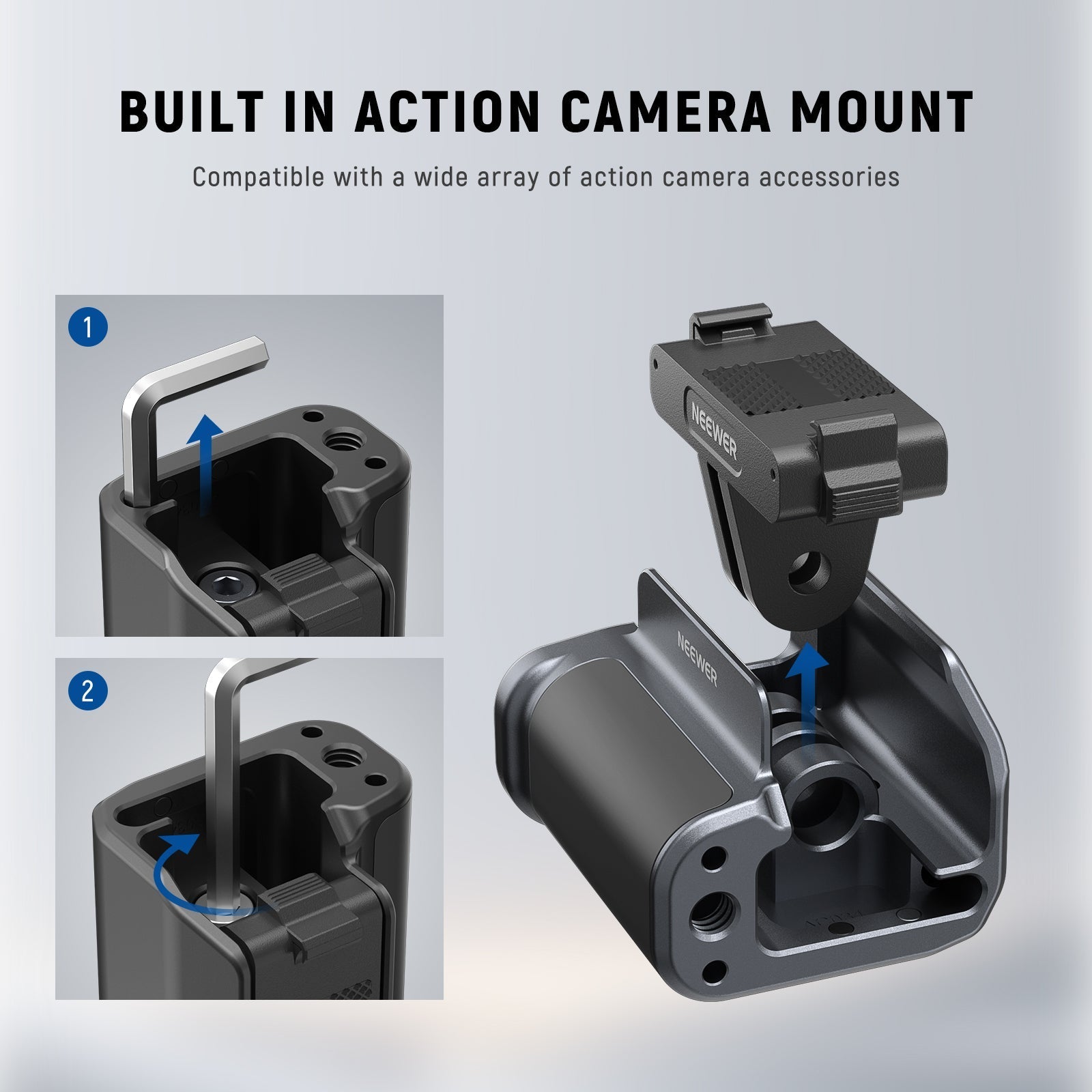 NEEWER AC034 Side Handle for AC014 DJI Osmo Action 5 Pro/4/3 Cage