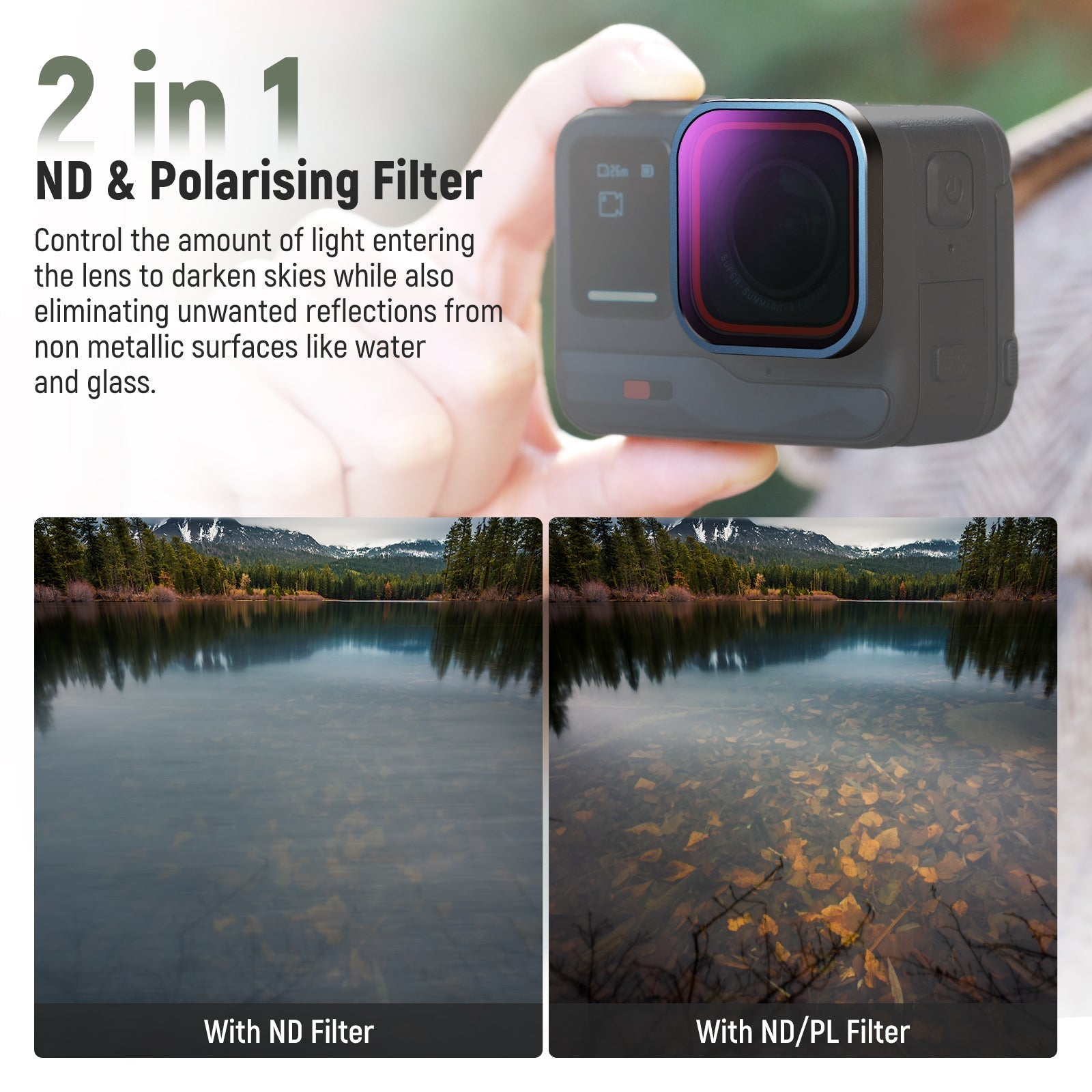 NEEWER FL-85 4 Pack ND/PL Filter Set For Insta360 ACE PRO