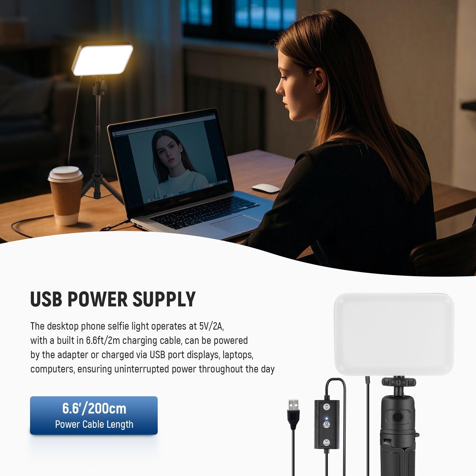 NEEWER BASICS BP66 LED Video Panel Desk Light