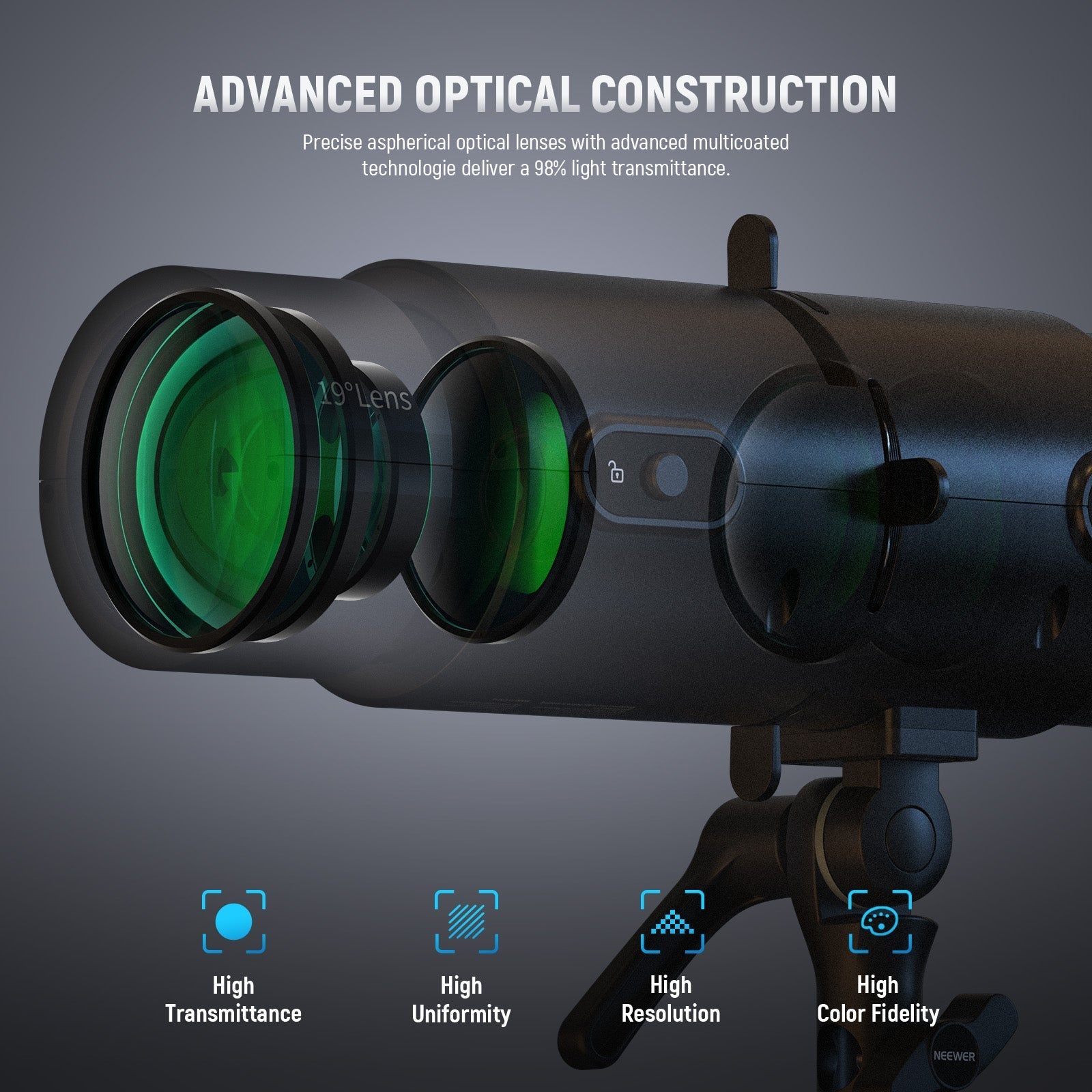 NEEWER LS-300 19° Spotlight Snoot with Bowens Mount