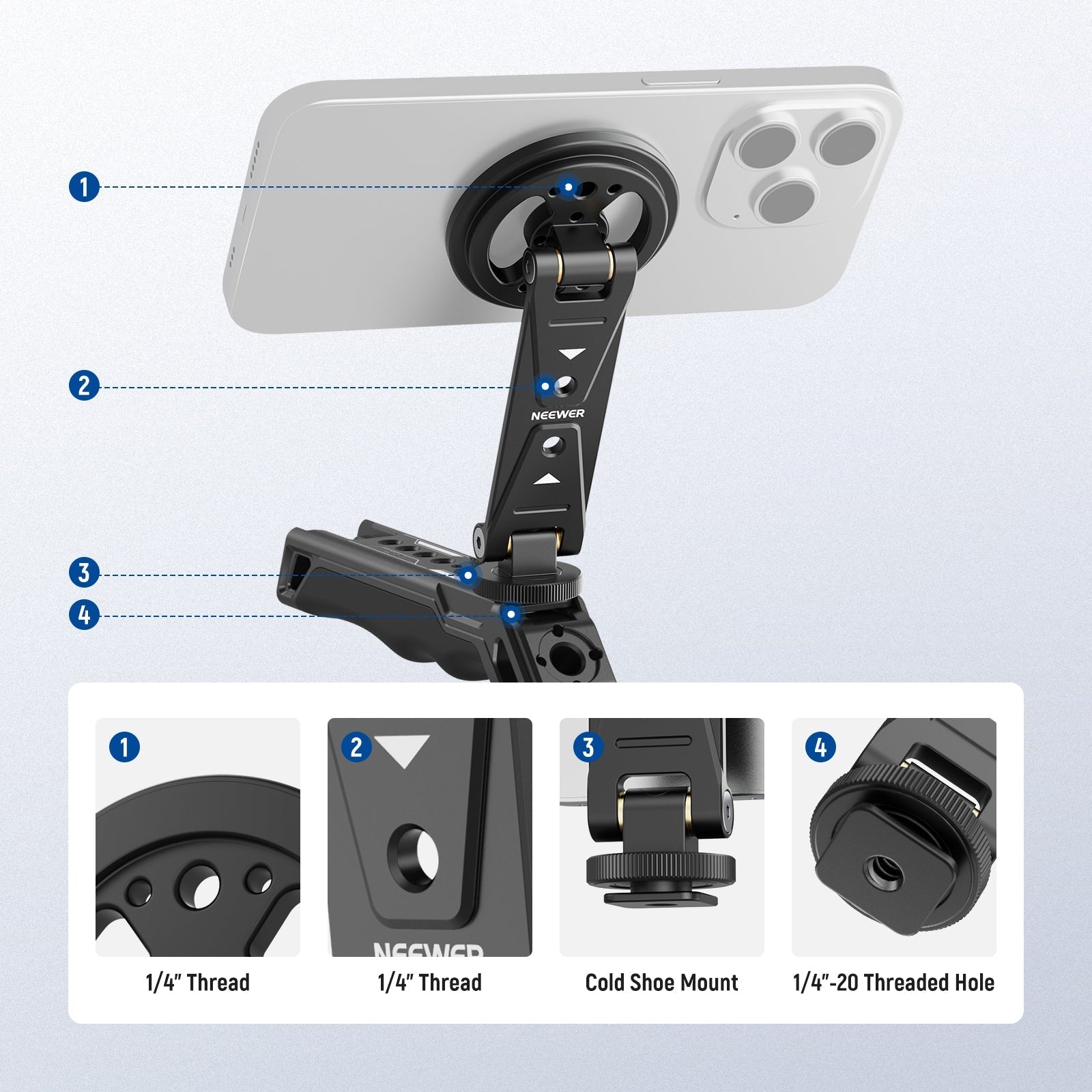 NEEWER DS031 Magnetic Phone Tripod Mount