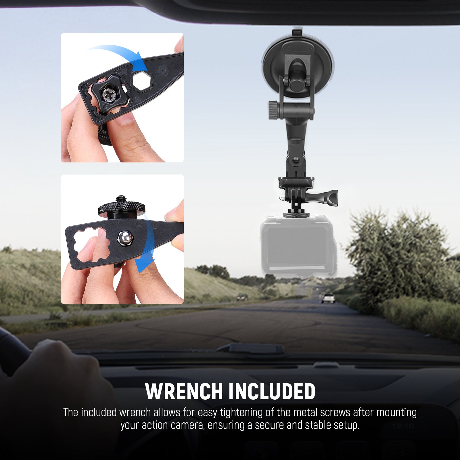 NEEWER GP-81 Action Camera Tripod Mount Adapter with 1/4" Screw Aluminum Alloy