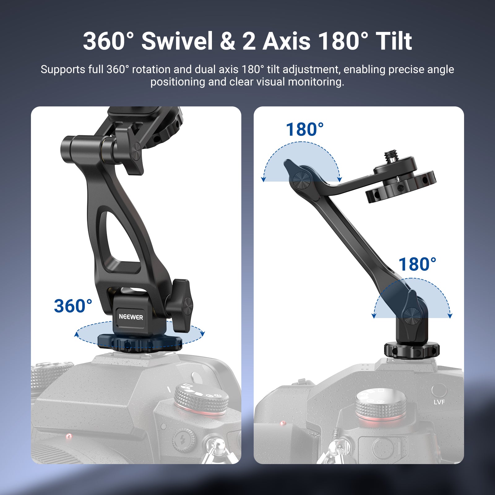NEEWER MA023 2 Axis Monitor Mount Adapter