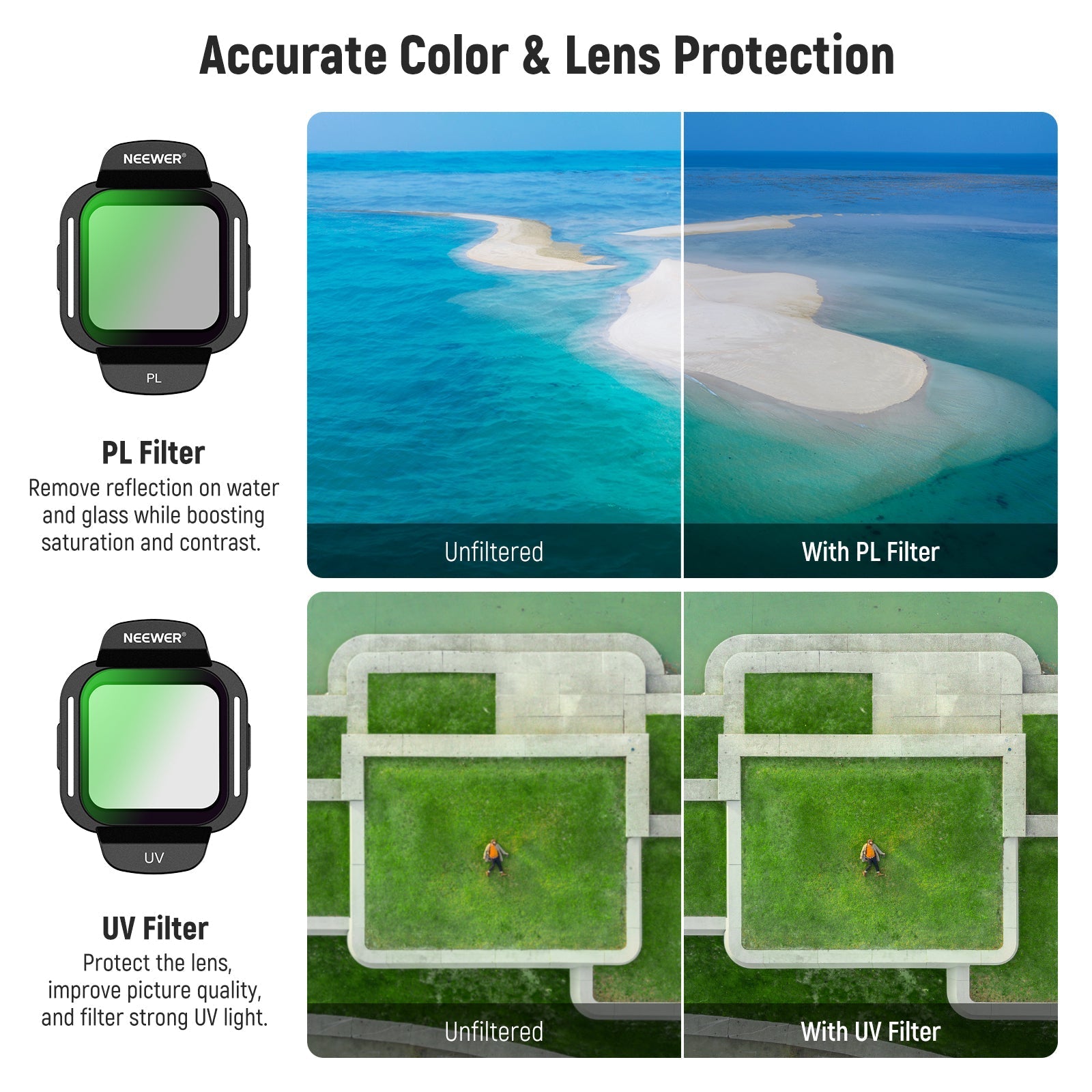 NEEWER FL-N35 6-Pack ND/PL Filter Set For DJI Flip / Lito X1 Drone