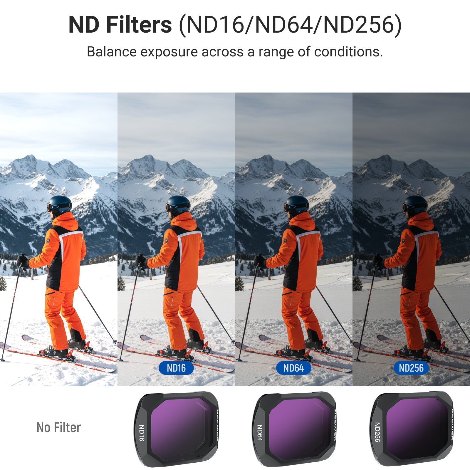 NEEWER FL-P16 ND CPL Filter Set Compatible with DJI Osmo Pocket 4