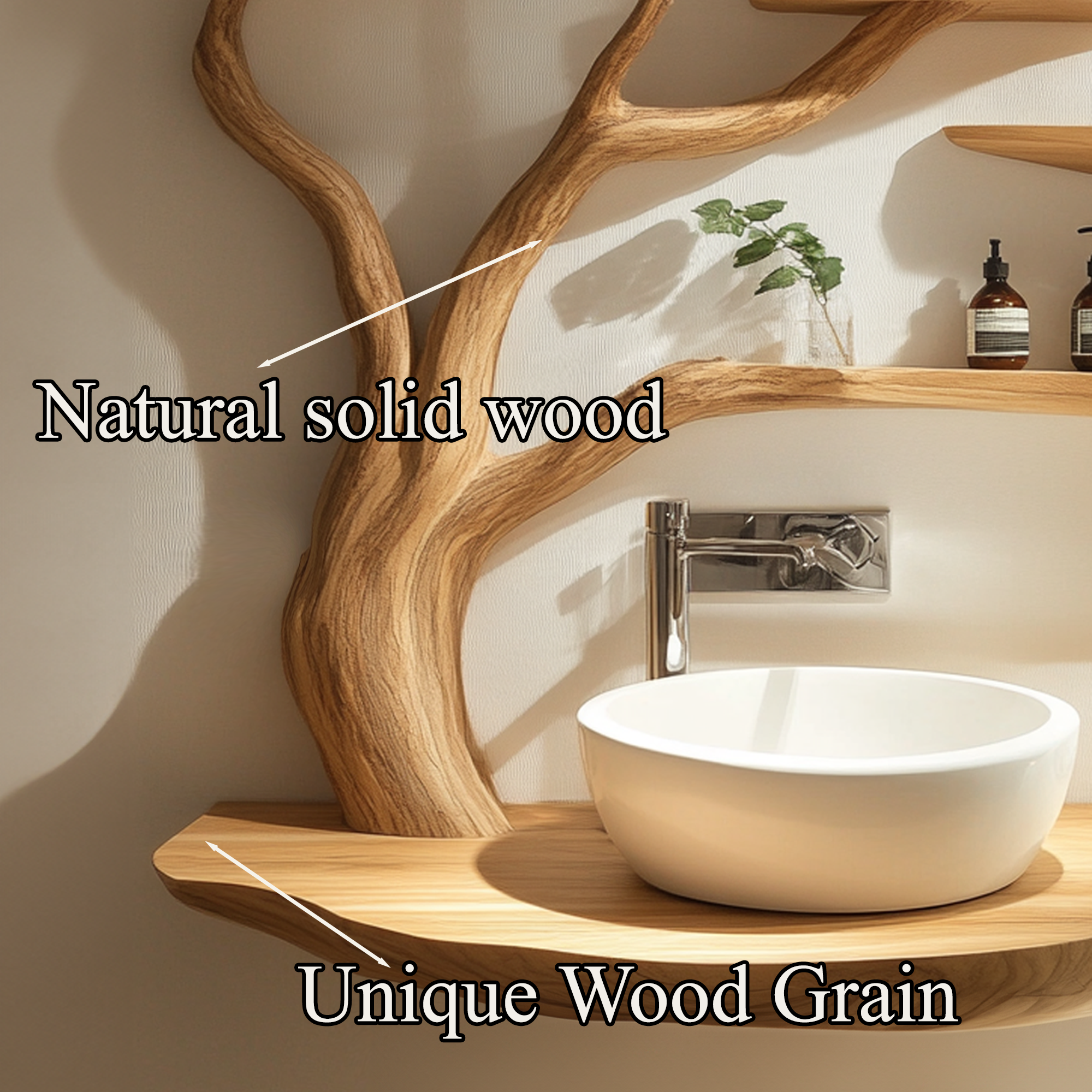Custom Rustic Bathroom Vanity Sink Shelf Bathroom
