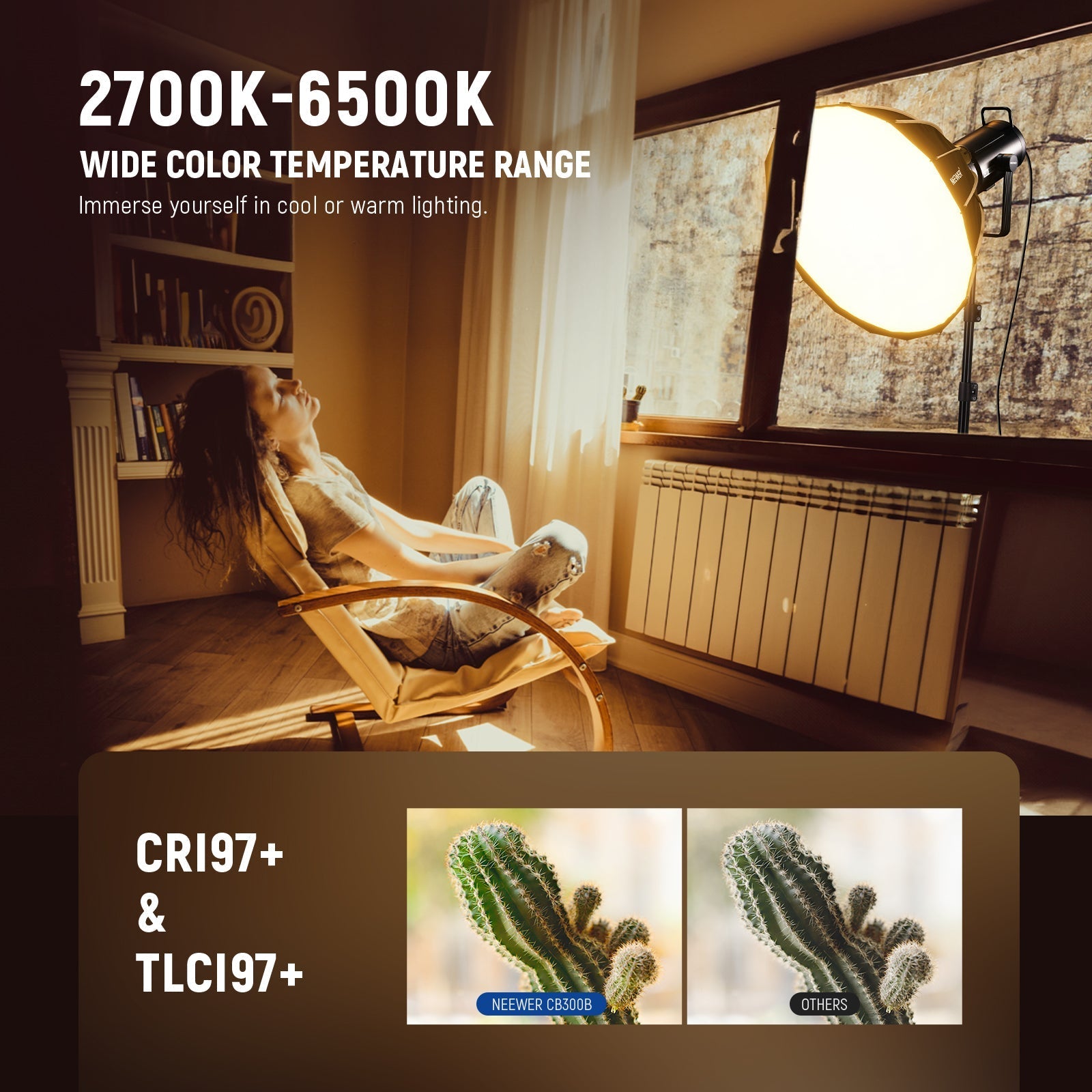 NEEWER CB300B 320W Bi-Color LED Video Light