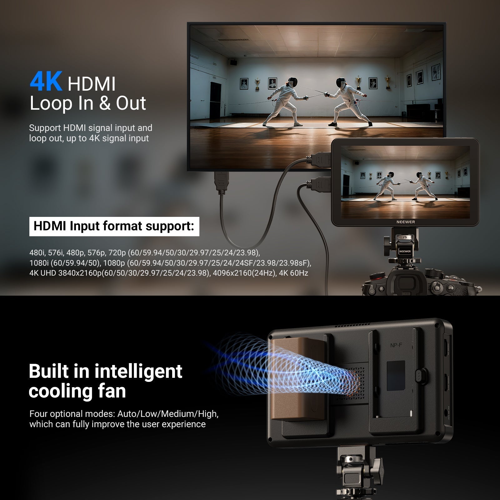 NEEWER F600  LED 7" Camera Touch Screen Monitor