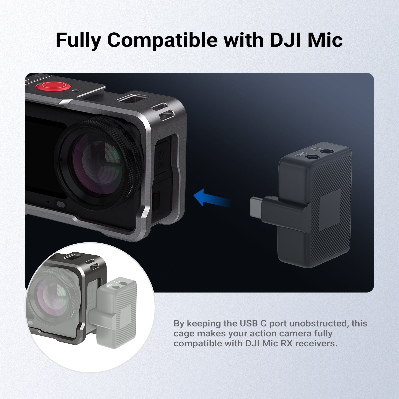 NEEWER BASICS AC061 Camera Cage Compatible with DJI Osmo Action 6