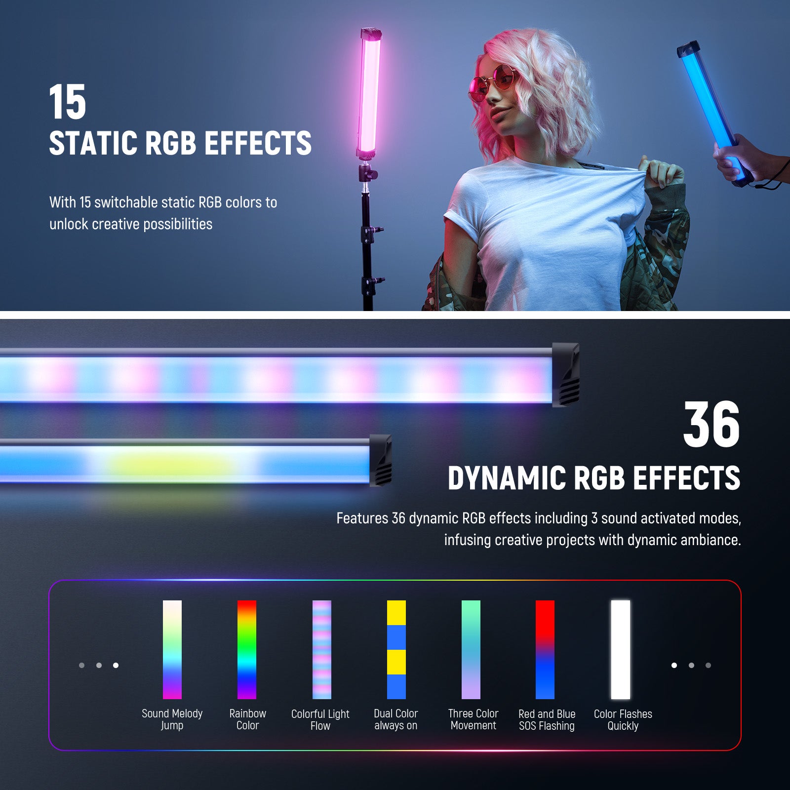 NEEWER BASICS SL30 12" Magnetic Handheld RGB Light Wand