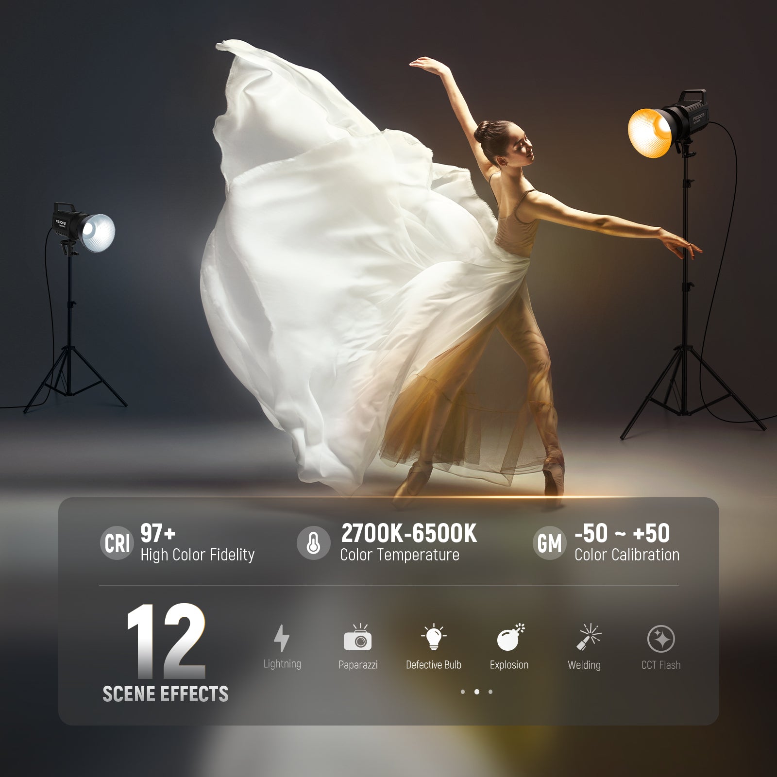 NEEWER FS300B 300W Bi-Color LED Video Light