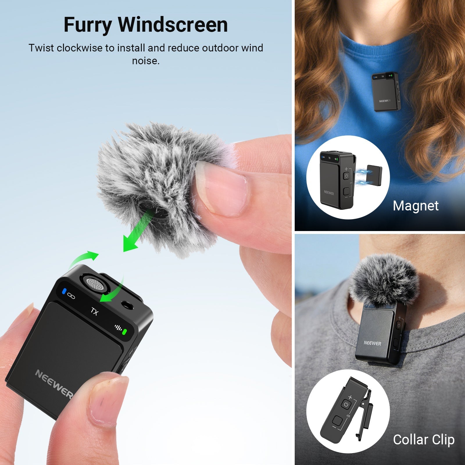 NEEWER CM36 Wireless Lavalier Microphone