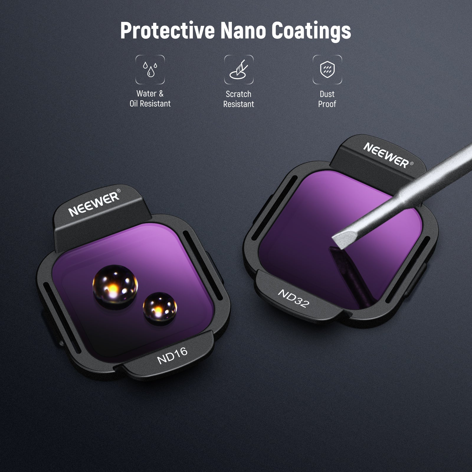 NEEWER FL-N34 4-Pack ND Filter Set for DJI Flip / Lito X1 Drone