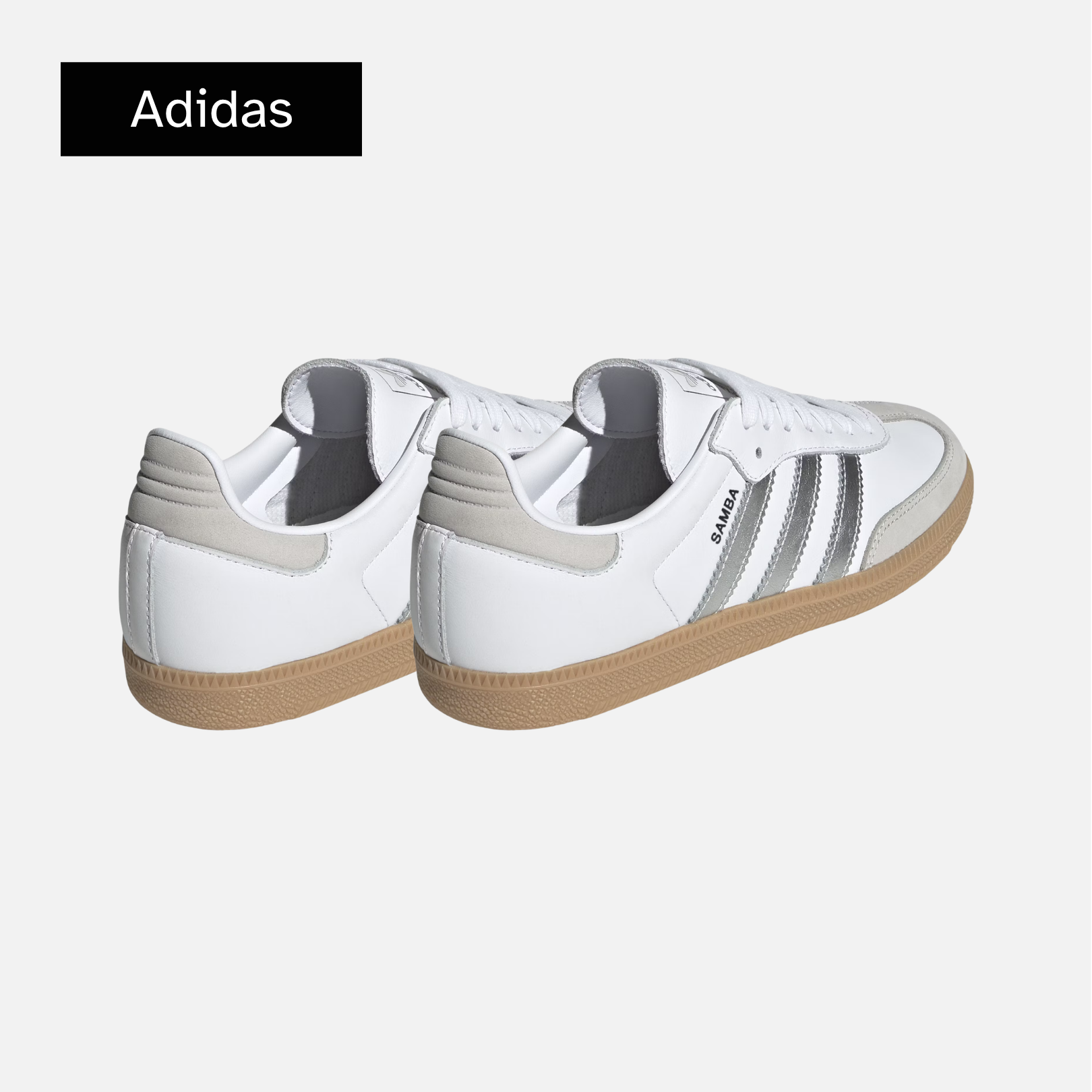adidas Samba OG Wmns 'White Silver Metallic Grey'
