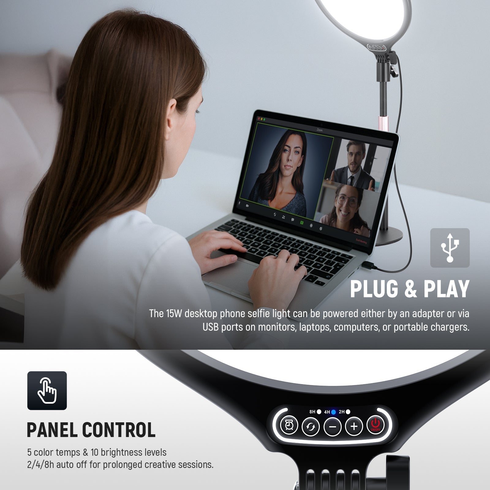 NEEWER BASICS R10 10.5" Desktop Ring Light