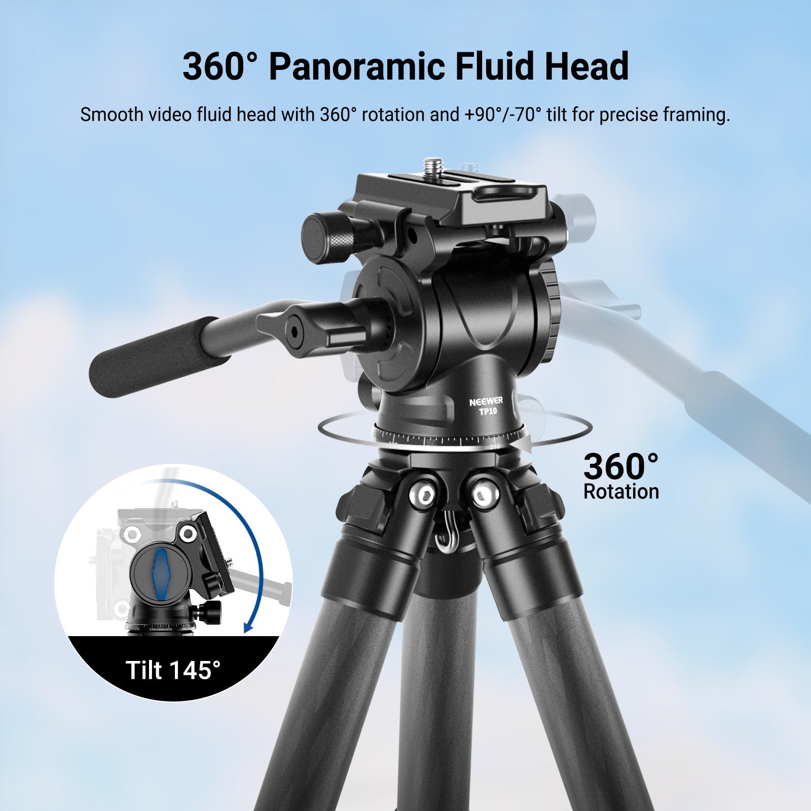 NEEWER TP10 Carbon Fiber Desktop Mini Tripod