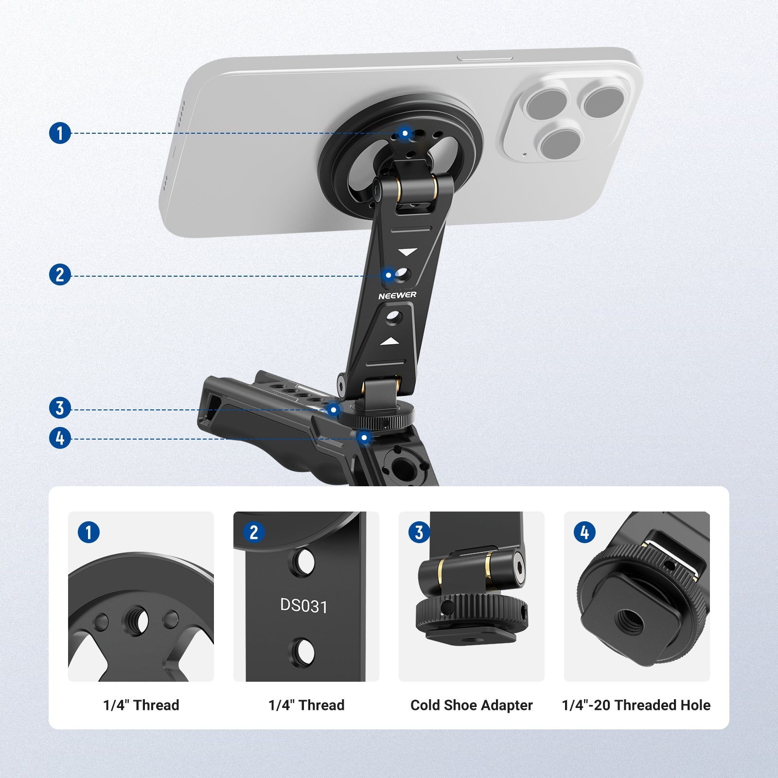 NEEWER DS031 Magnetic Phone Tripod Mount