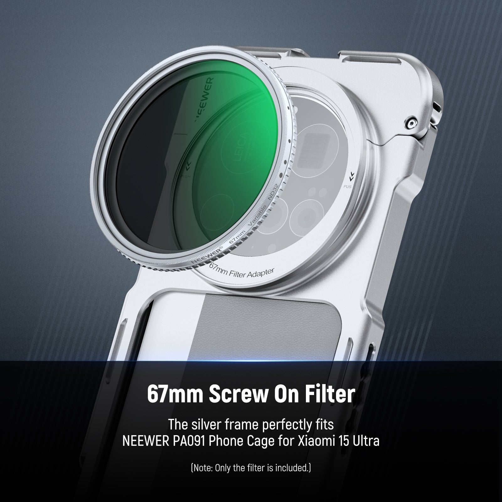 NEEWER 67mm HD Variable ND2-32 Filter for Camera & Phone