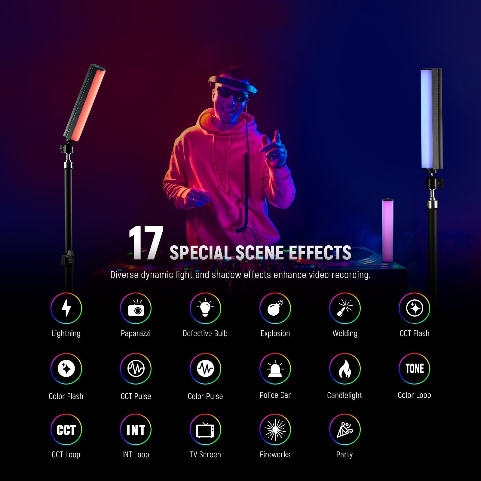 NEEWER TL20C RGB Magnetic Handheld Light Wand