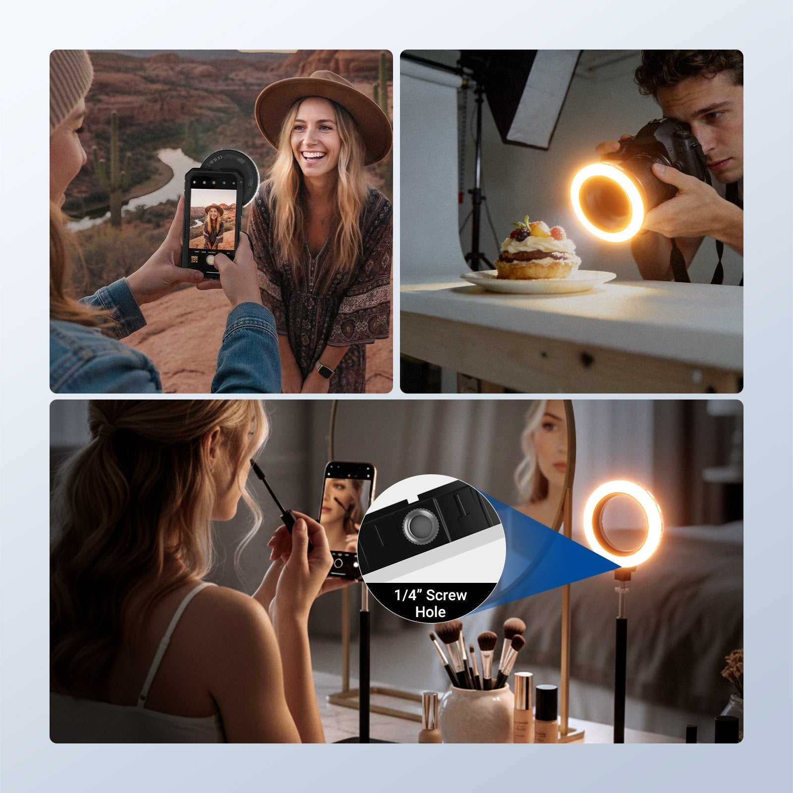 NEEWER BASICS M22 67mm Threaded Ring Light for 67mm Phone Mounts/Cases/Lens