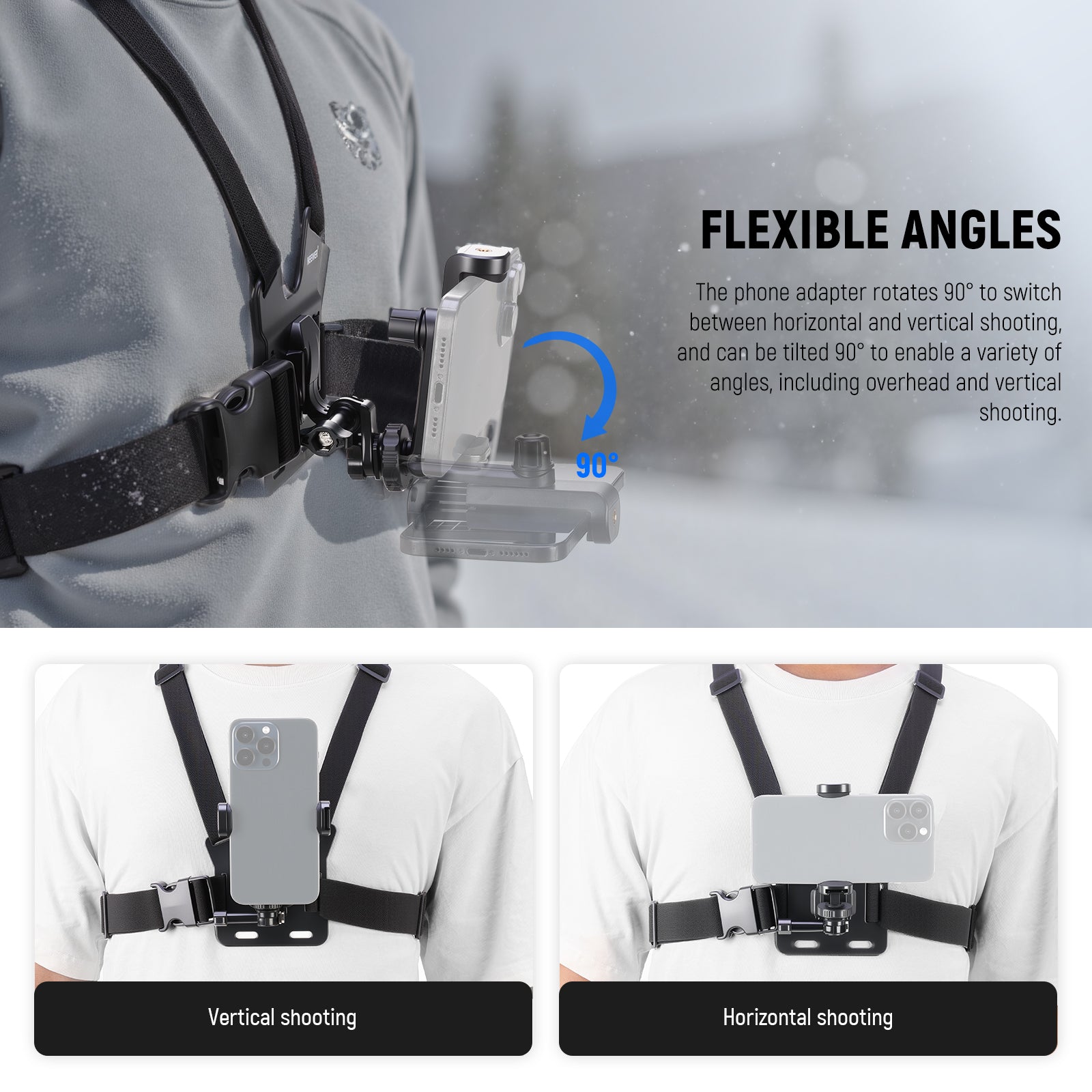 NEEWER GP-74 Phone Chest & Head Strap Mount Accessories Kit