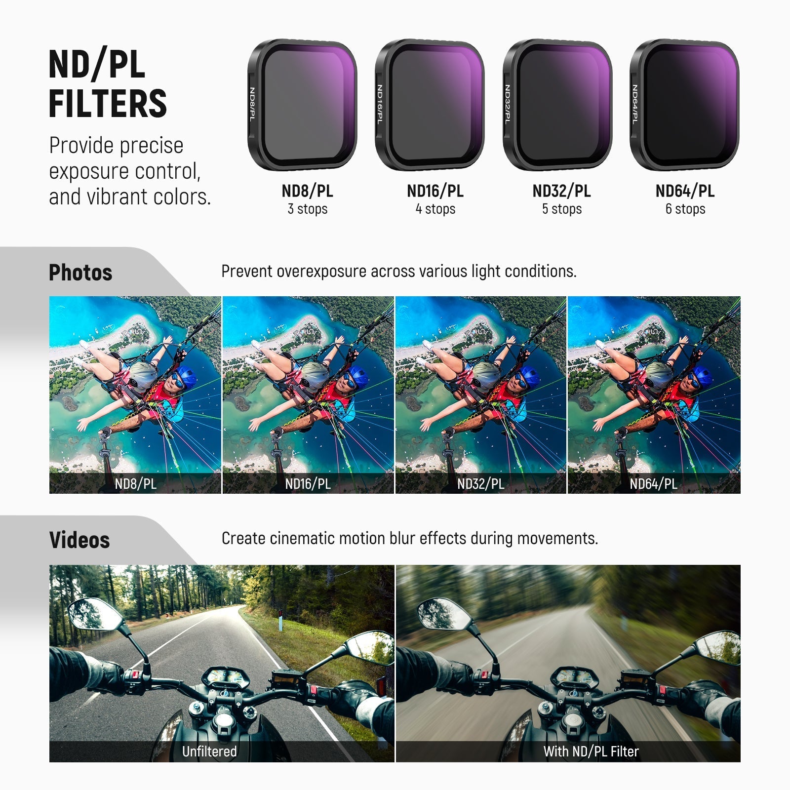 NEEWER FL-C29/FL-C30/FL-C31 4 Pack Filter Set For Insta360 Ace Pro/Ace Pro 2