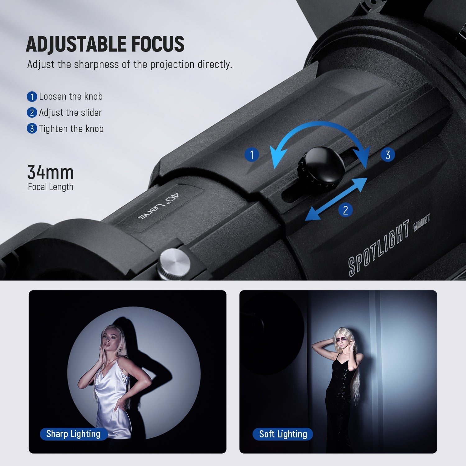 NEEWER LS-38 40° Spotlight Snoot with Bowens Mount