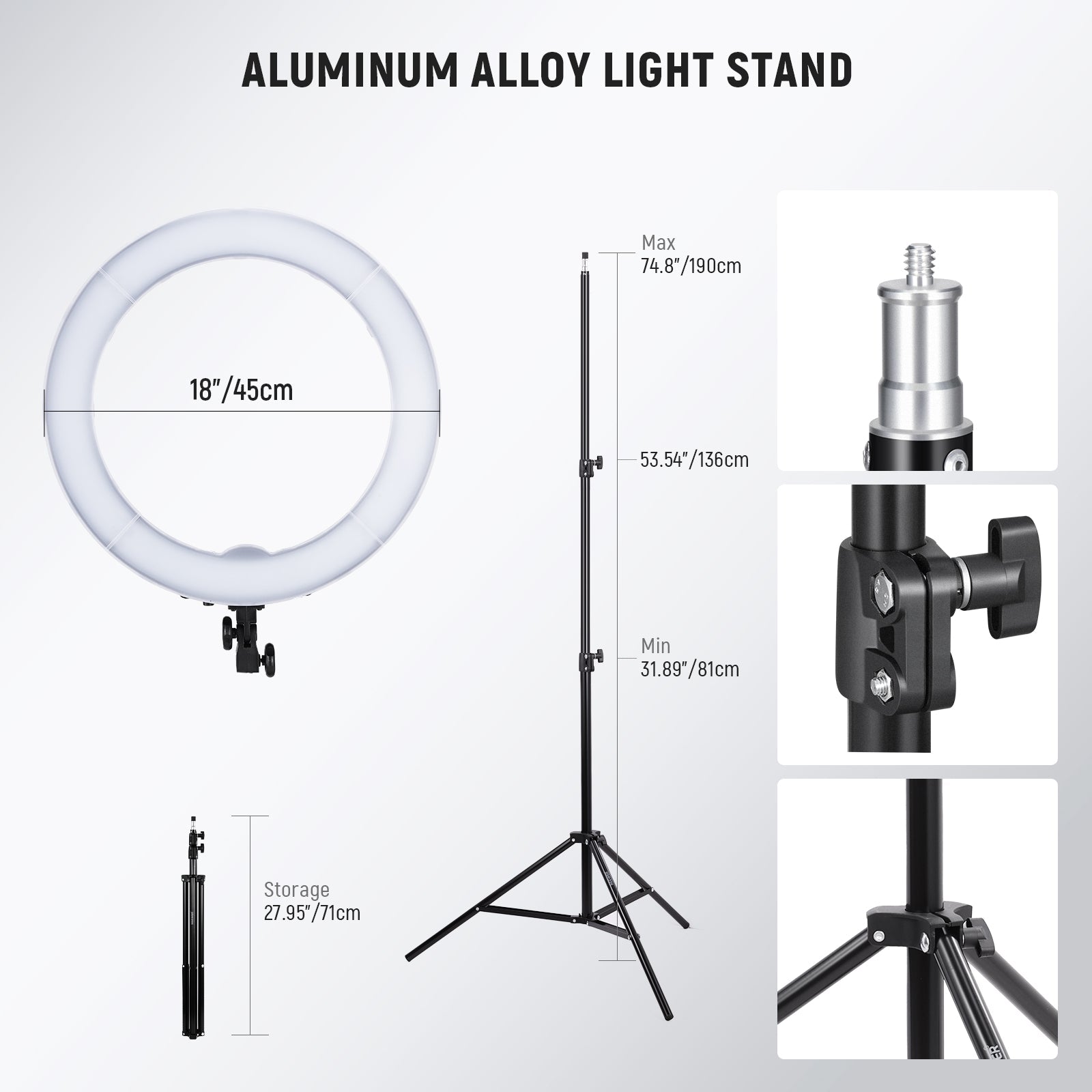 NEEWER RL-18 18 Inch 58W LED Ring Light