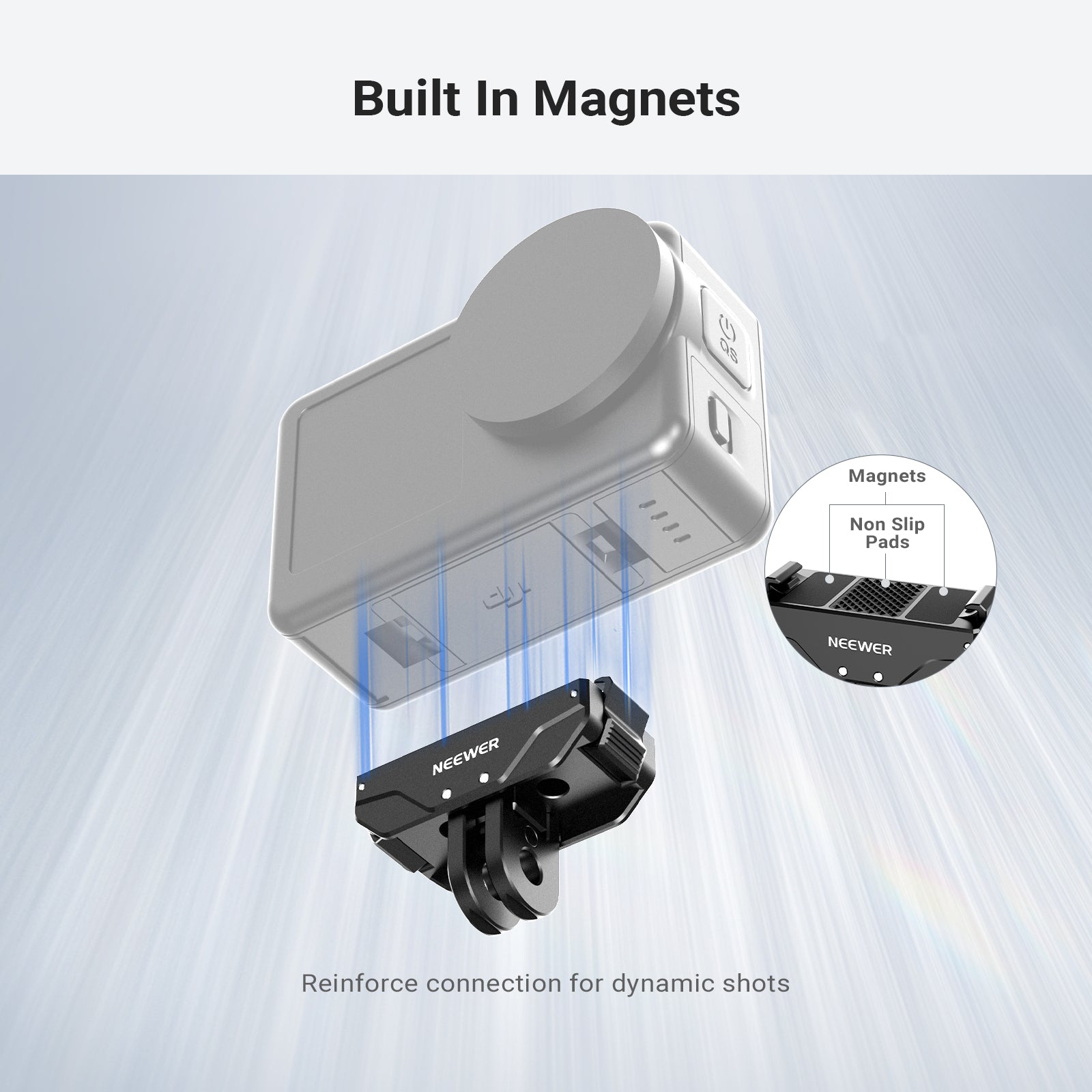NEEWER AC071 Magnetic Quick Release Mount For DJI Osmo Action 6