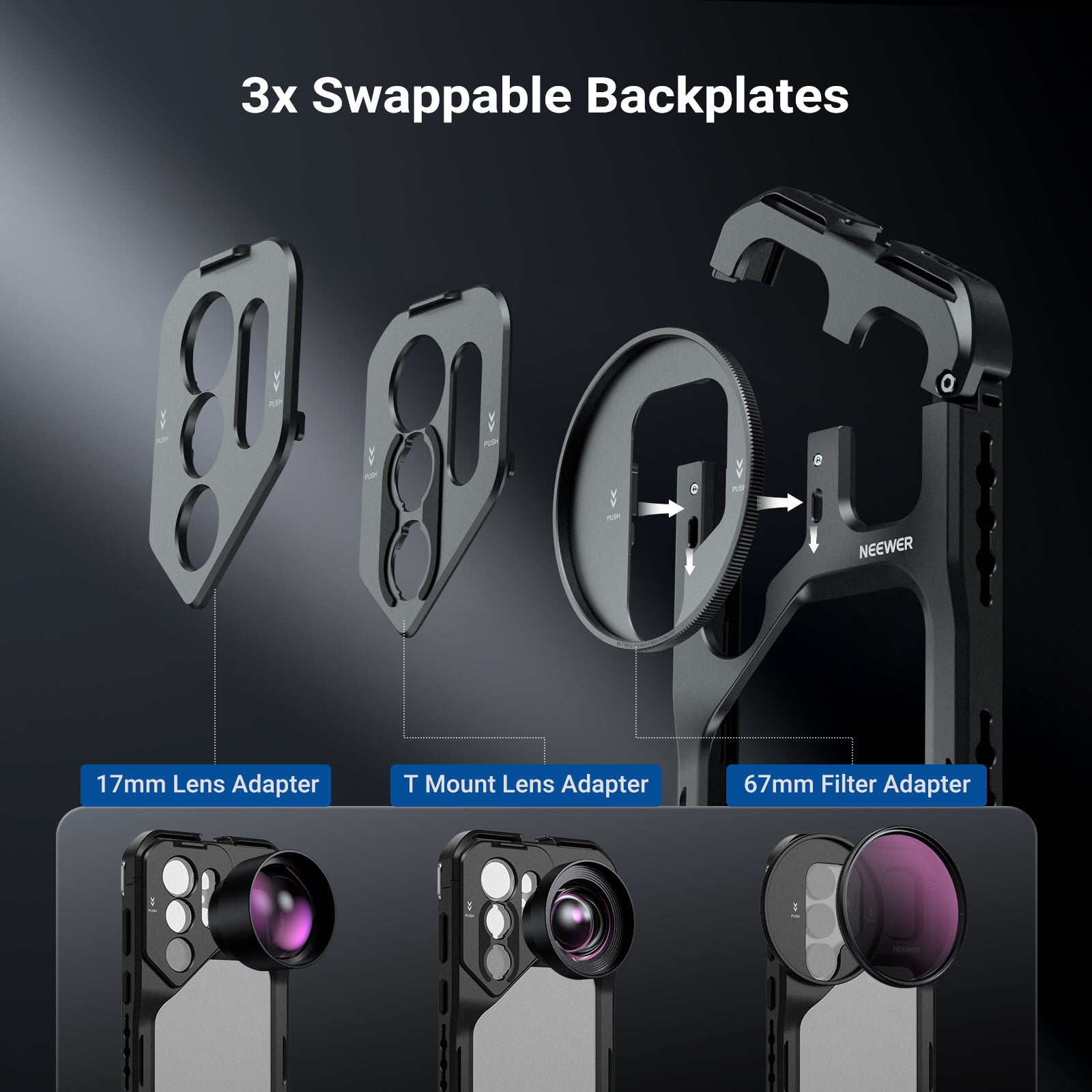 NEEWER PA182 Phone Cage Compatible with Samsung Galaxy S26 Ultra