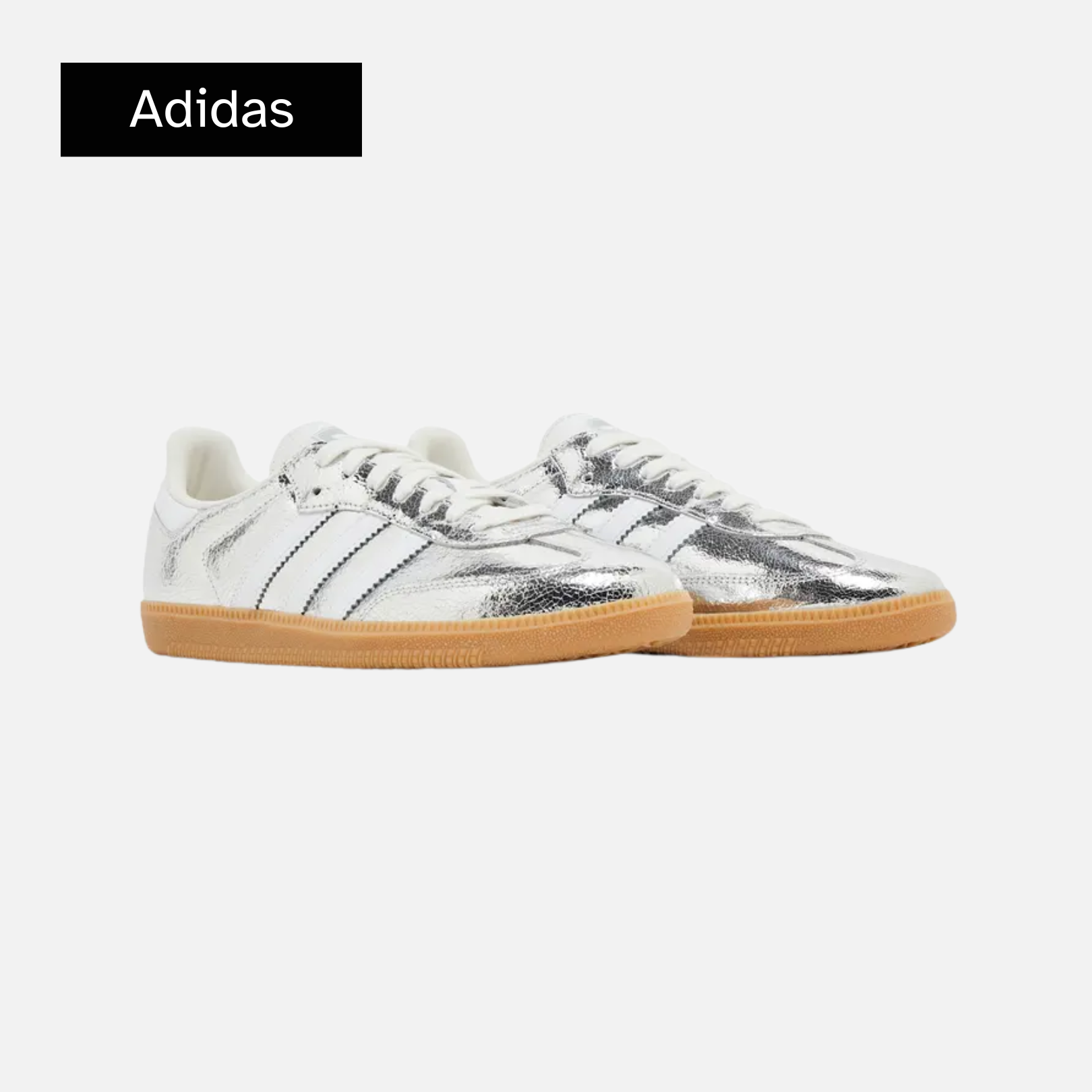 Adidas Wmns Samba OG 'Silver Metallic Cracked Leather'