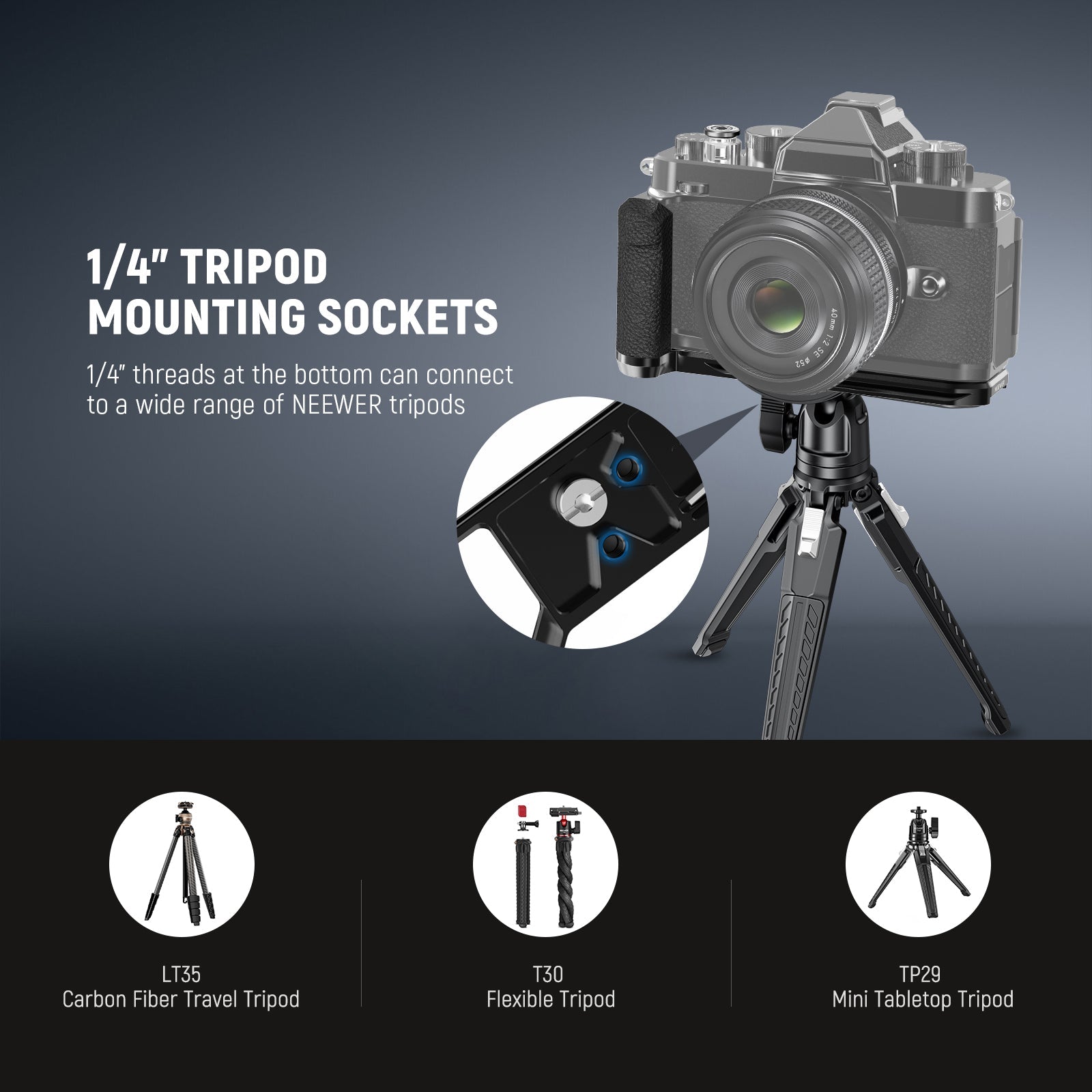 NEEWER CA134 L Shape Handgrip Camera Mounting Baseplate for Nikon Zf