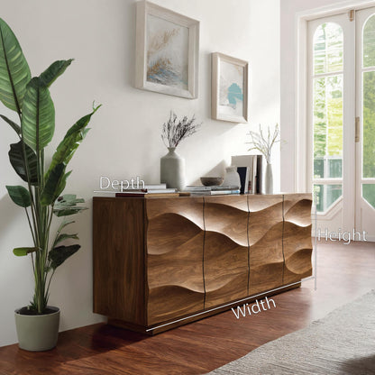 Modern Wave Sideboard For Dining Or Living Room