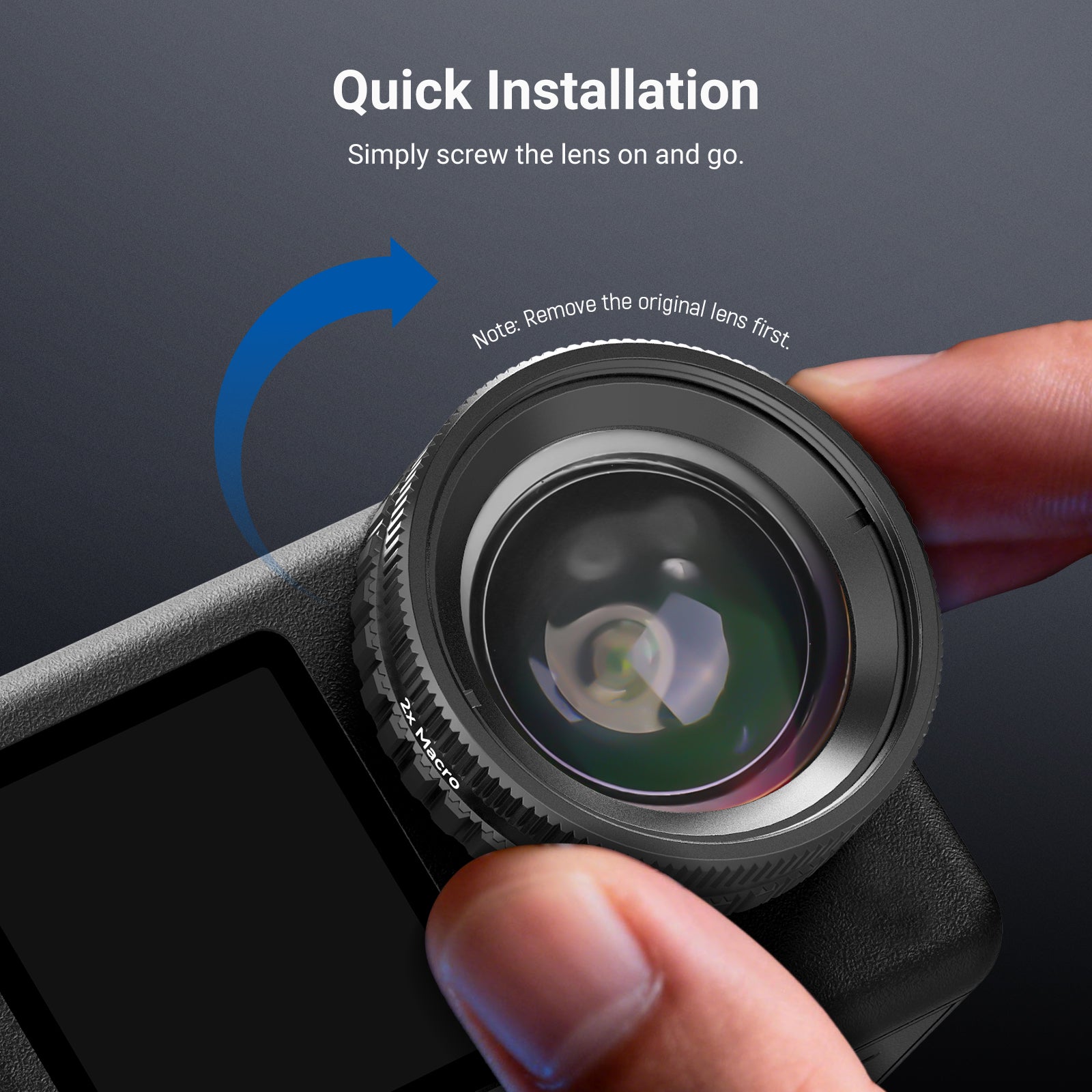 NEEWER LS010 2X Macro Lens Compatible with DJI Osmo Action 6