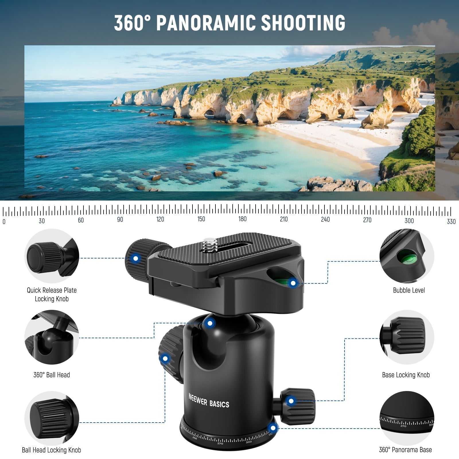 NEEWER BASICS TP15 71" Camera Tripod Monopod
