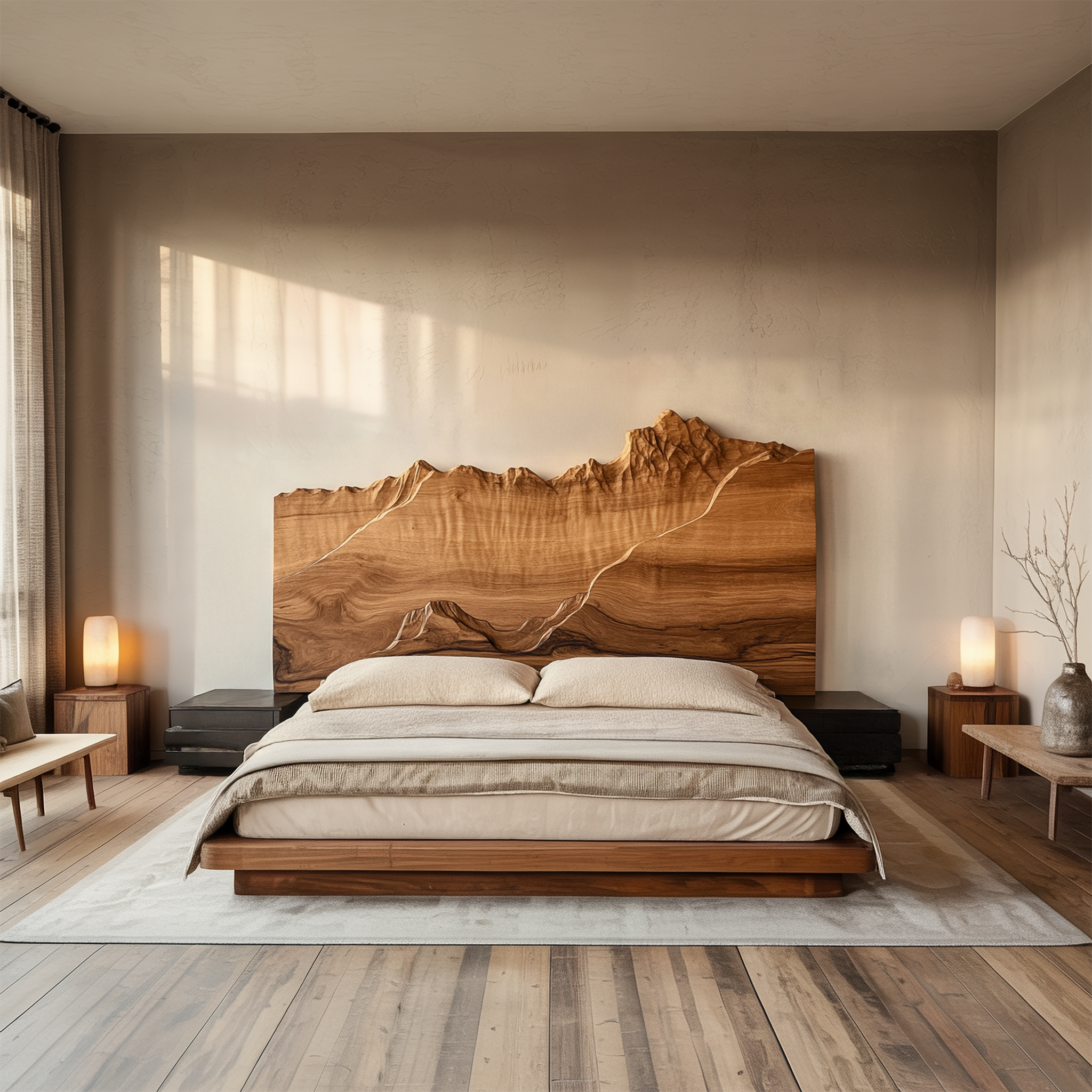 Rustic Wall Feature Headboard For Bedroom And Personal Space