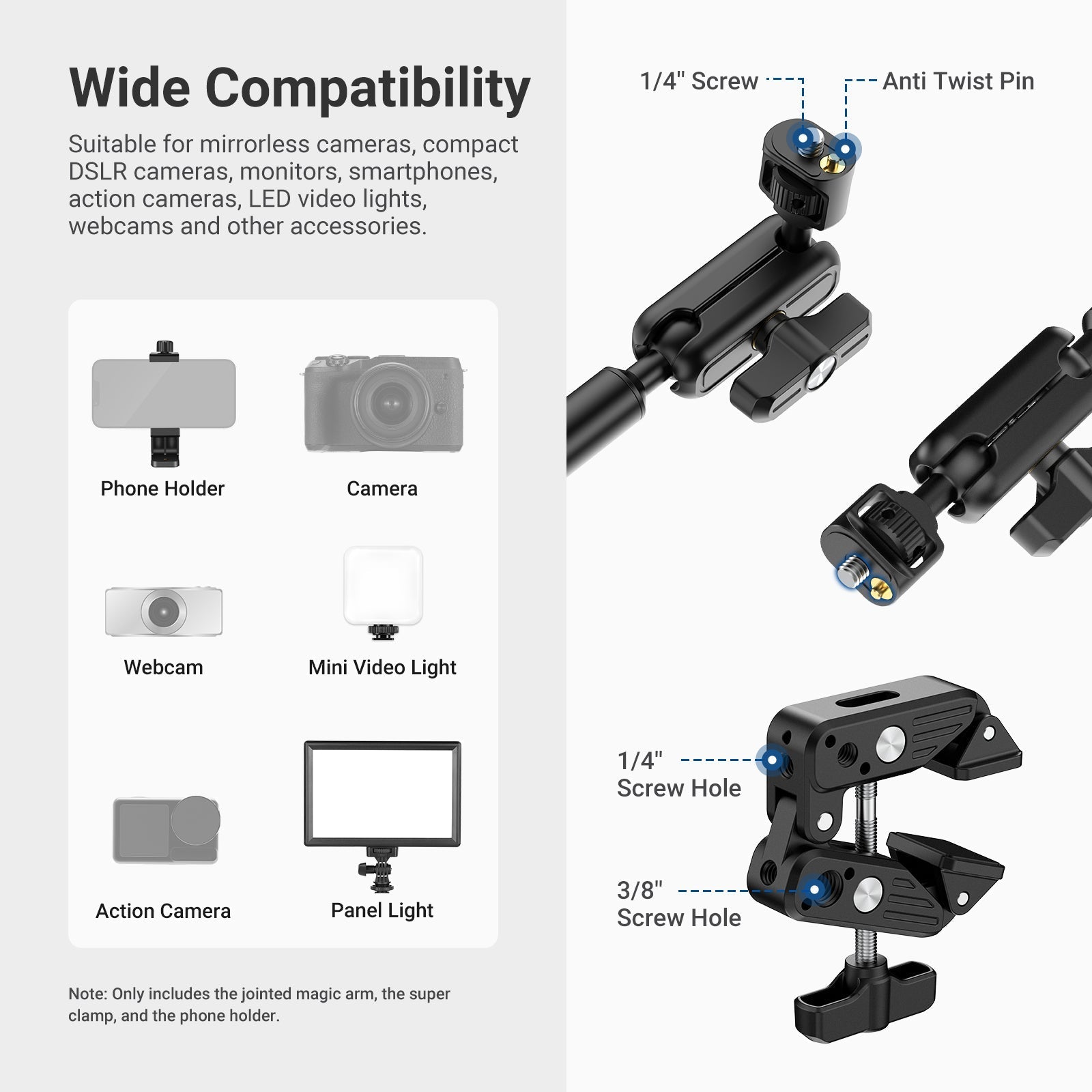 NEEWER BASICS UA061 Magic Arm Desk Mount