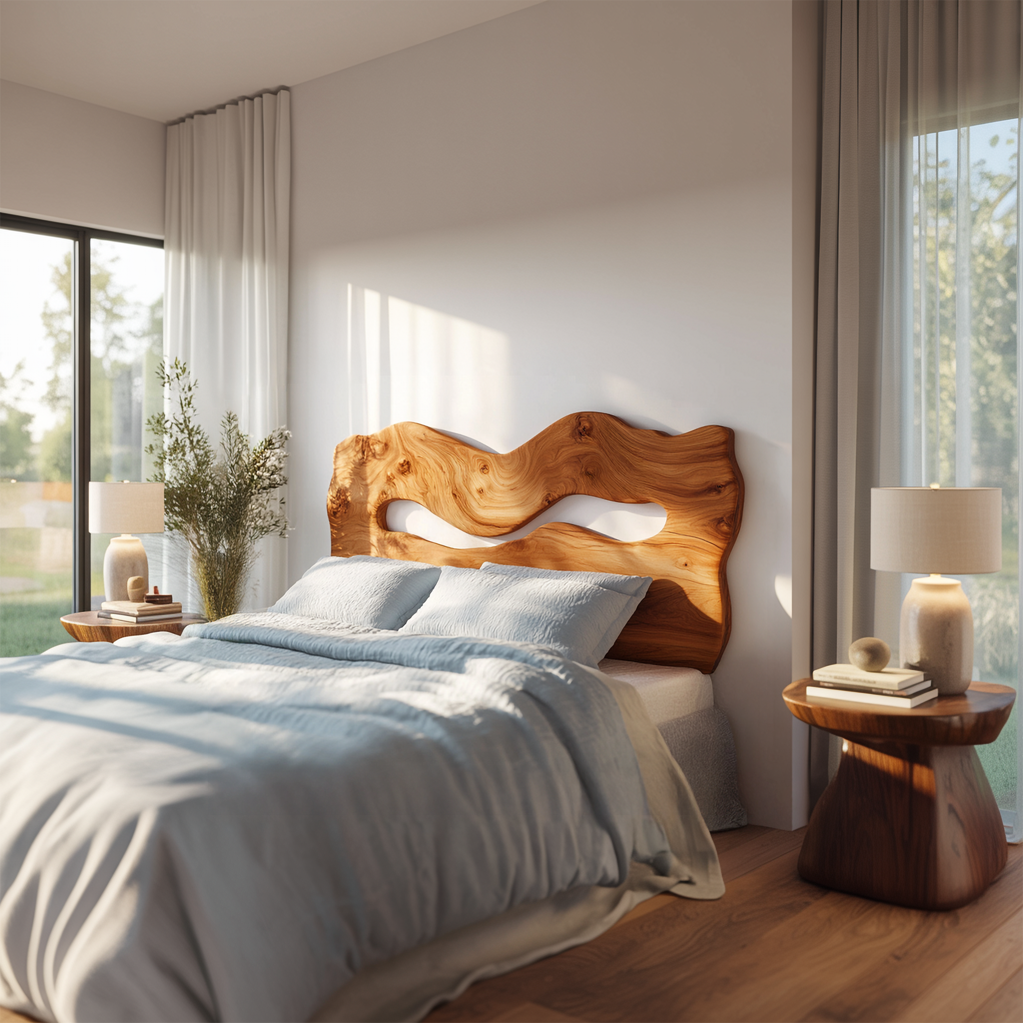 Rustic Accent Headboard For Bedroom And Resting Space