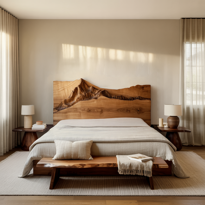 Rustic Organic Headboard For Bedroom Or Relaxing Area