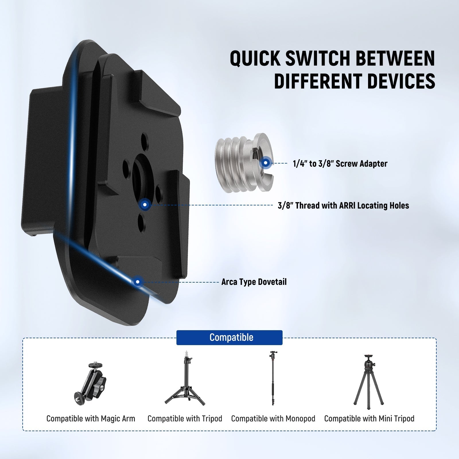 NEEWER QR016 Backpack Strap Mount Adapter Kit