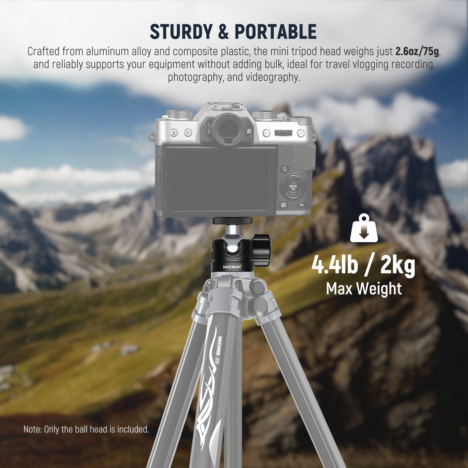 NEEWER BASICS GM01 Mini Ball Head Mount Adapter